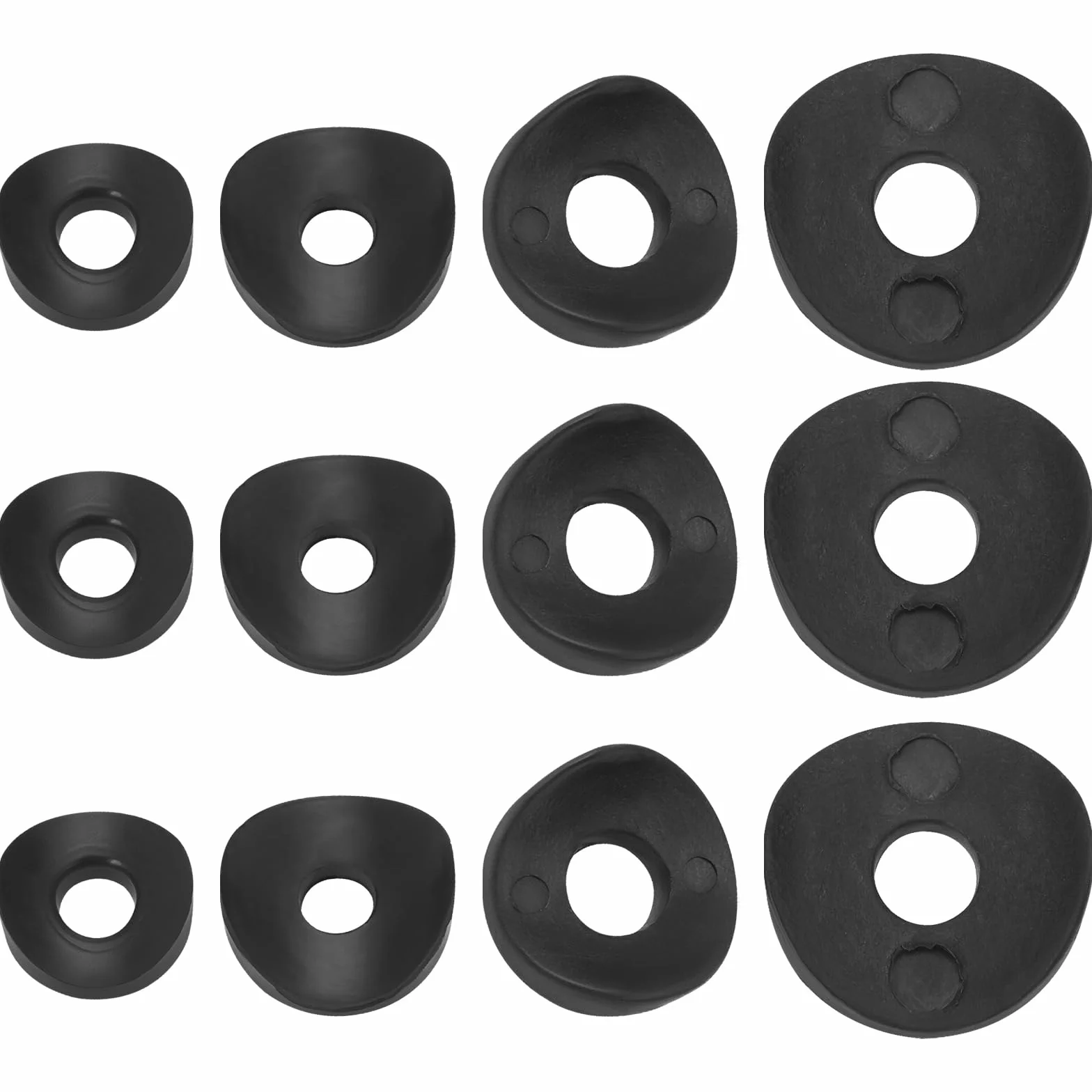 SG Store 100 szt. tulei dystansowych okrągłych podkładek do rur M6 M8 czarne plastikowe zakrzywione podkładki plastikowe tuleje dystansowe okrągłe uszczelki rurowe do stóp mebli