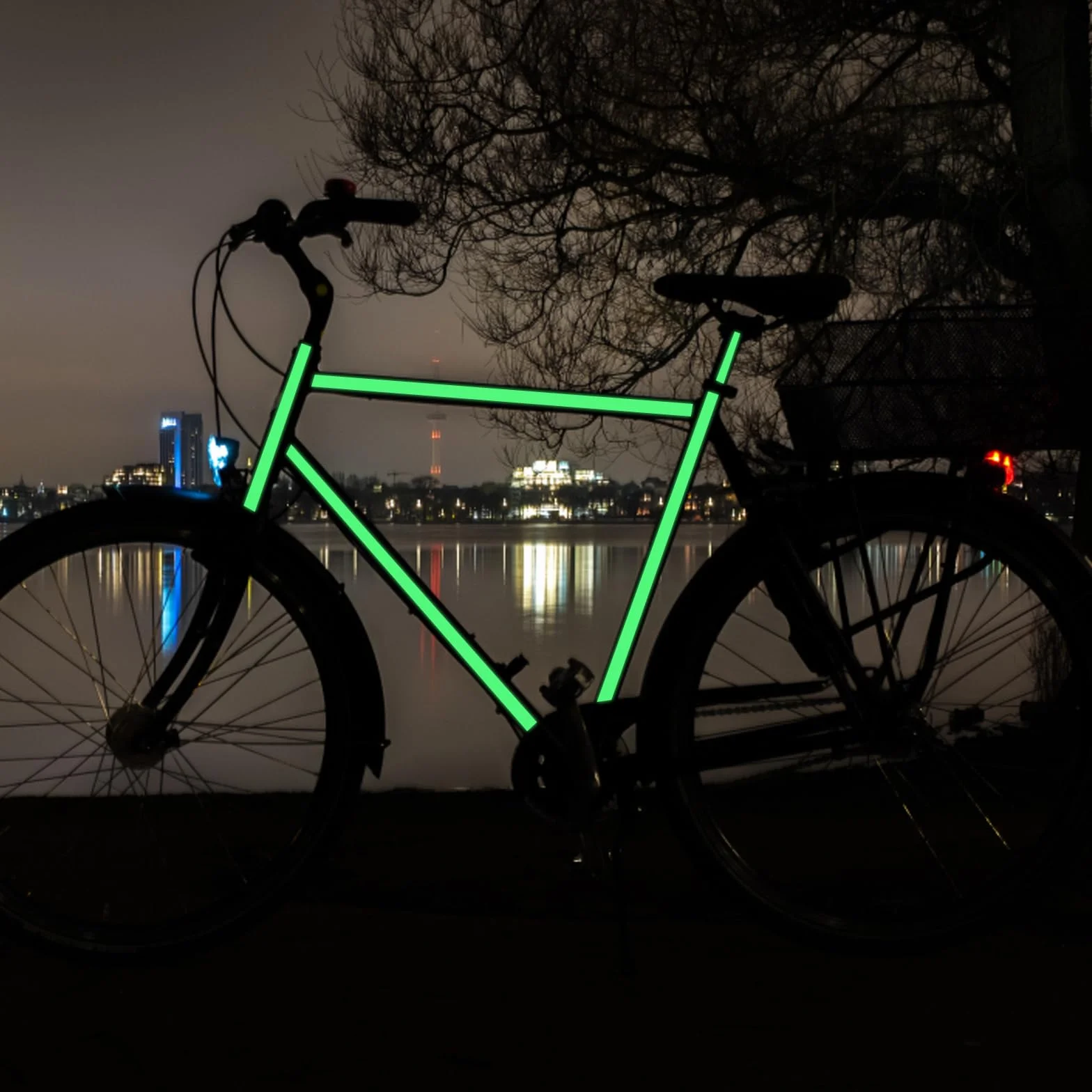 Taśma klejąca fluorescencyjna 10 m wodoodporna samoprzylepna