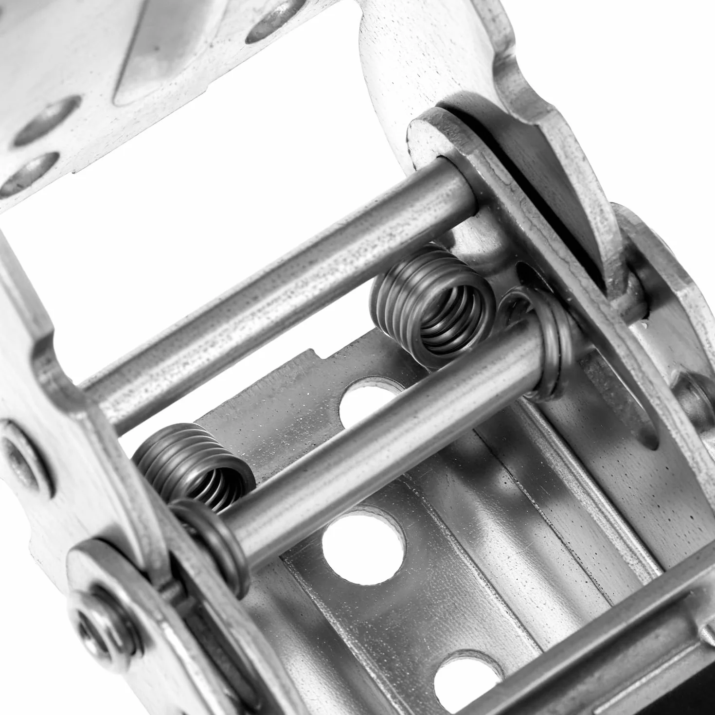 QWORK 4 Piece Składane zawiasy Nogi stołu Stalowe ocynkowane śruby 40 W zestawie srebrne