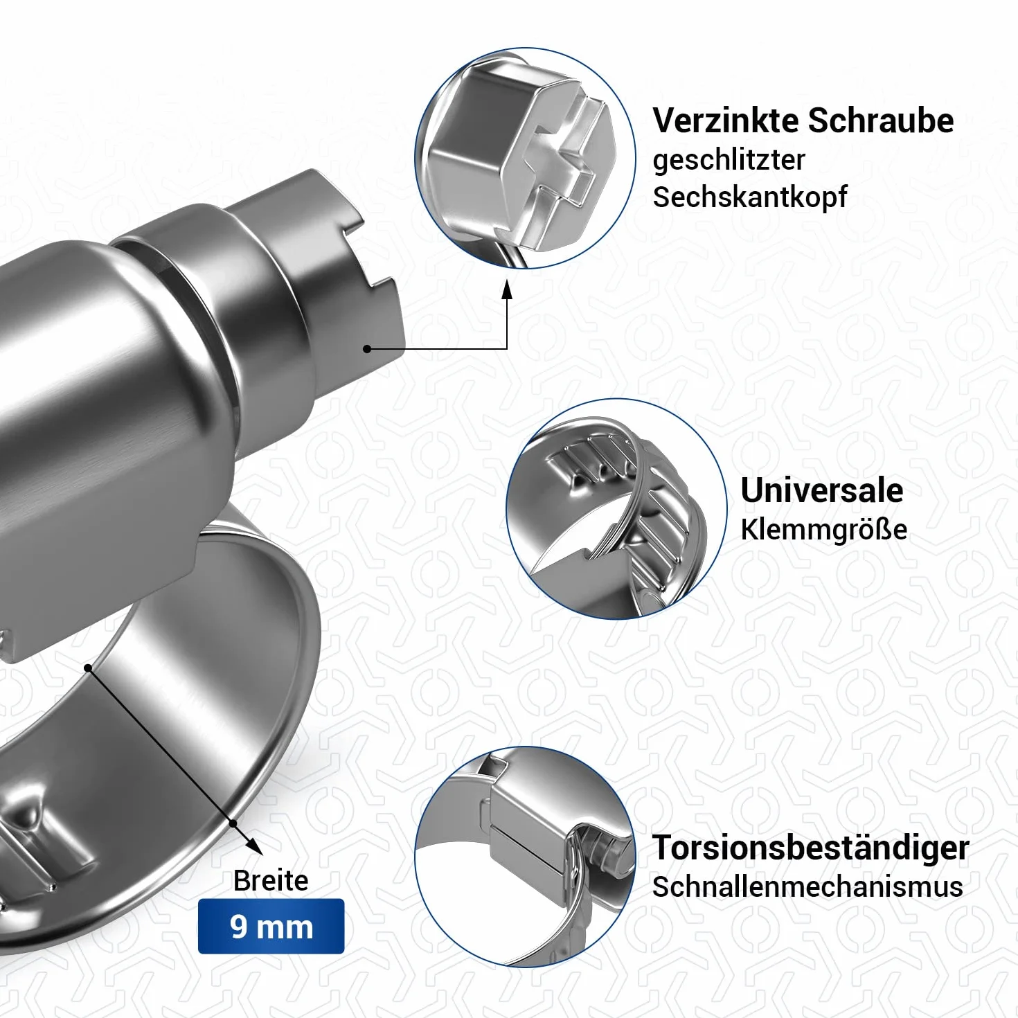 OPASKA Obejma ślimakowa VIOKS 8-12 mm Ø 2 szt