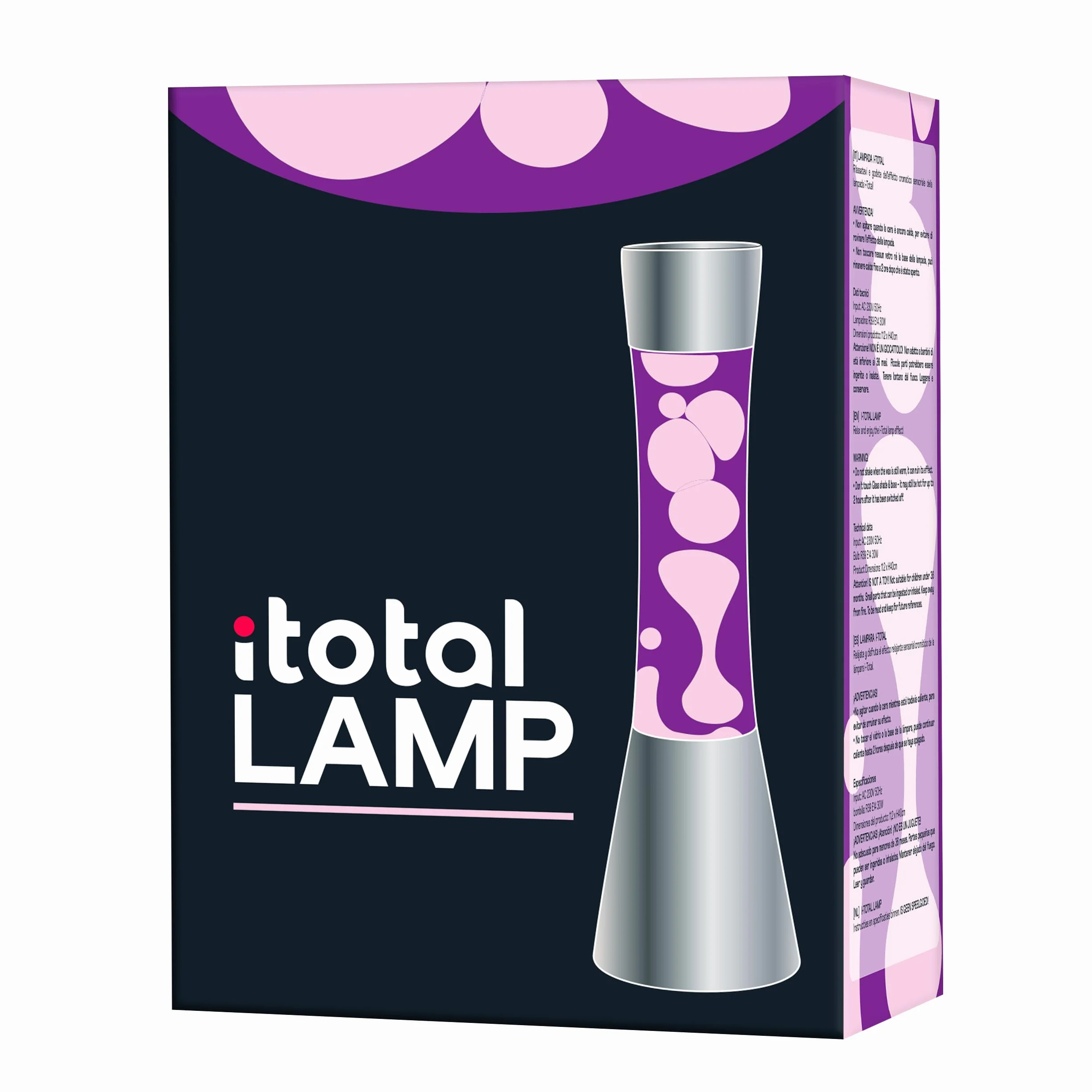 I-TOTAL -Kolorowa lampa lawowa (fioletowy/biały)