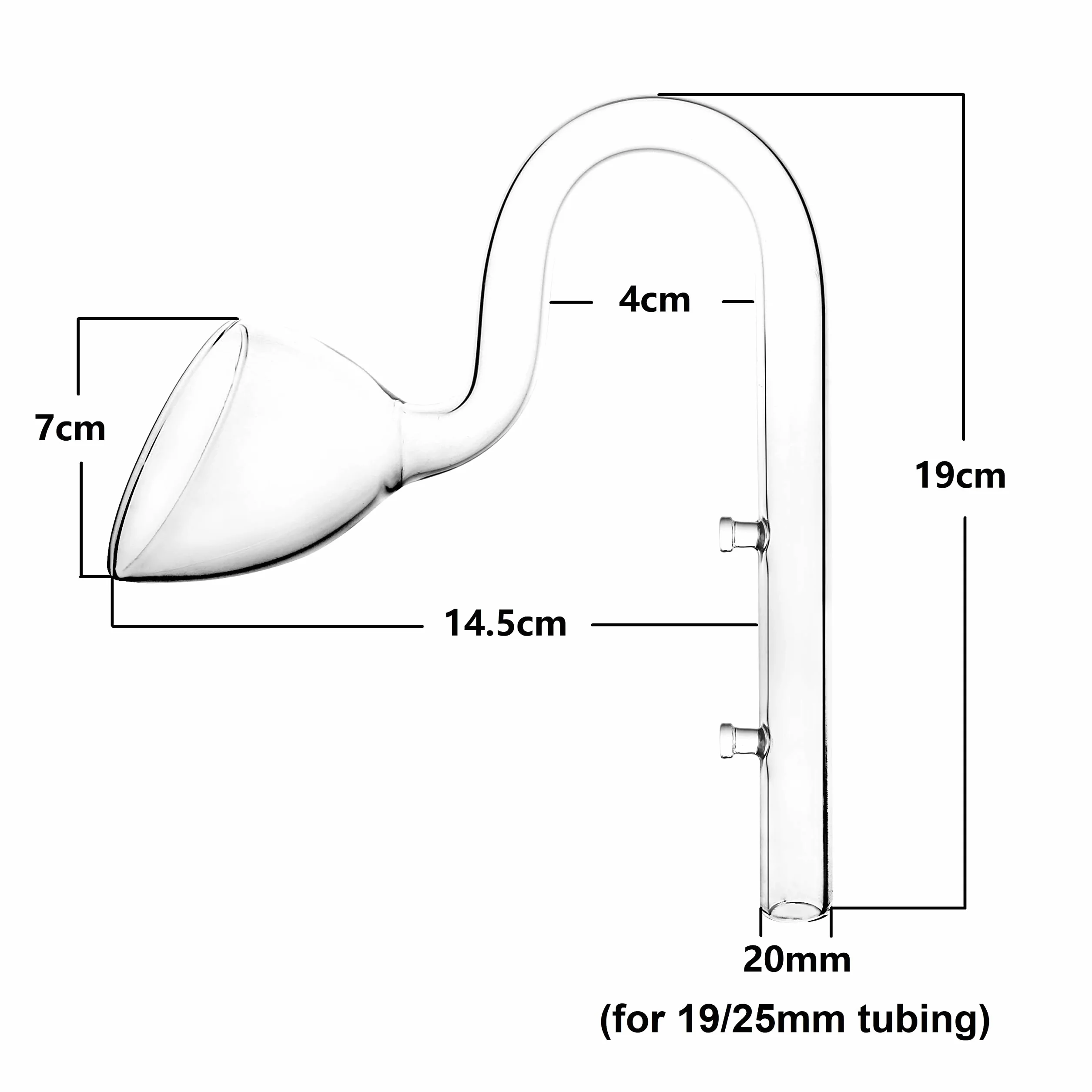Zestaw szklanek Lily Pipe Inflow Outflow 20 mm do węża 19/25 mm