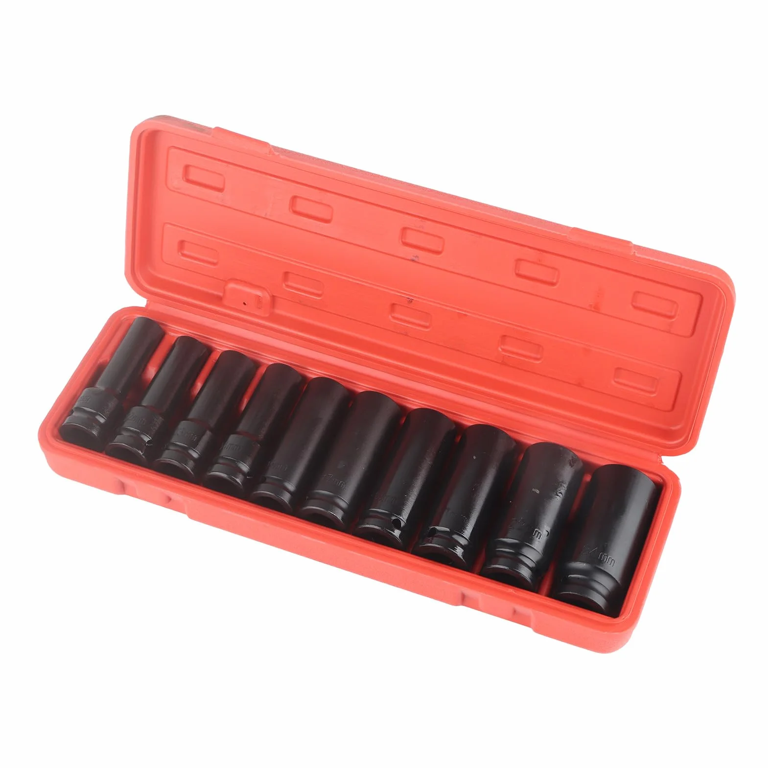 Ejoyous Zestaw Nakrętek do Kluczy Udarowych 1/2 cala, 10 sztuk, Zestaw Nasadek Udarowych 12,5 mm (1/2 ") i 10-24 mm