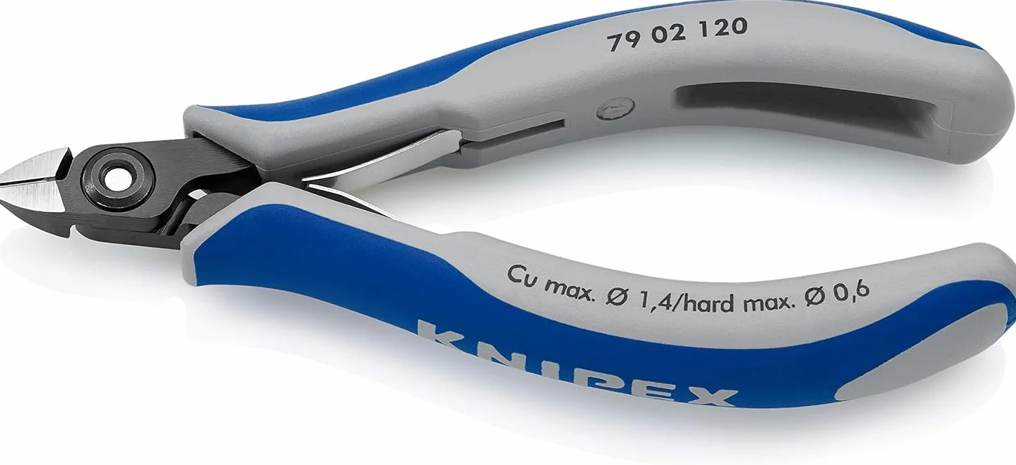 KNIPEX Precyzyjne szczypce tnące boczne dla elektroników z osłonkami wielokomponentowymi 120 mm, 79 02 120