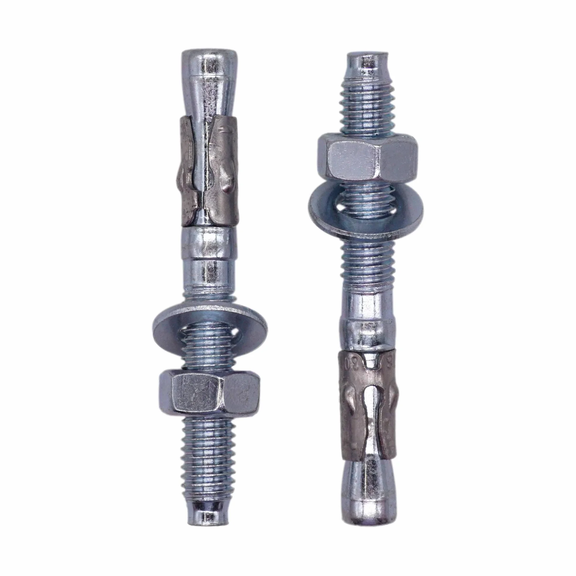 SKIR'CO (4 szt.) Ocynkowane kotwy klinowe M8 x 50 mm, metalowe kołki, śruby kotwiące, śruby rozporowe do muru i betonu