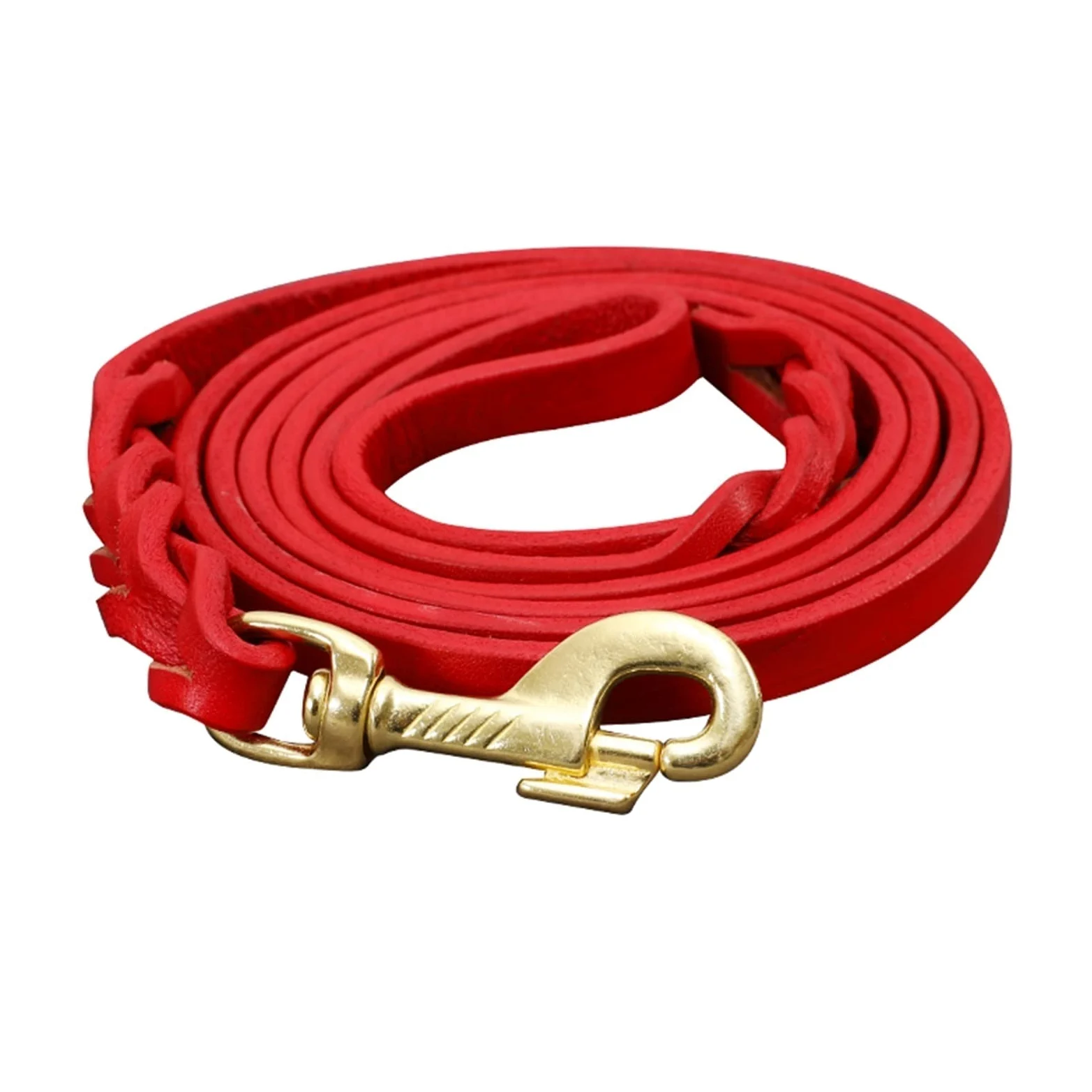 Skórzana smycz dla dużego psa Smycz do treningu chodzenia Pleciona lina trakcyjna z prawdziwej skóry Miedziany haczyk Dla owczarka niemieckiego Labrador (Kolor: 1, Rozmiar: 1 2 cm X 180 cm) (3 1 2 c