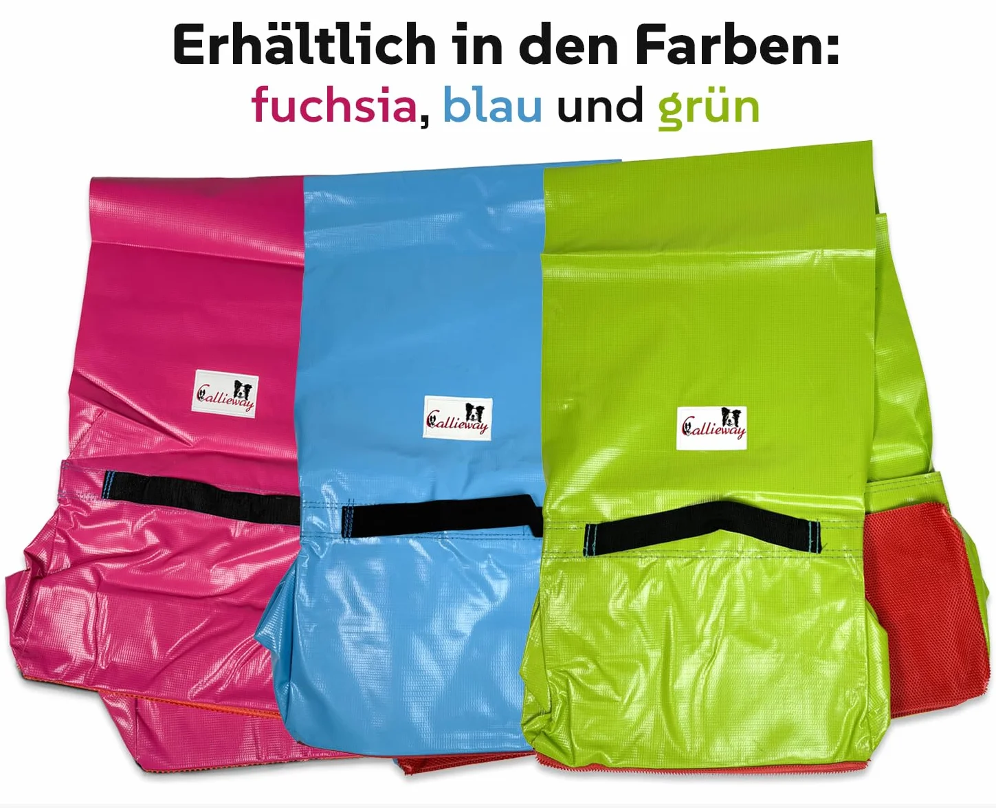 Callieway Premium Dog Agility Tunel podporowy worek na piasek (dwupak) z systemem antypoślizgowym do tuneli agility o średnicy 60 cm (bez tunelu) (fuksja)