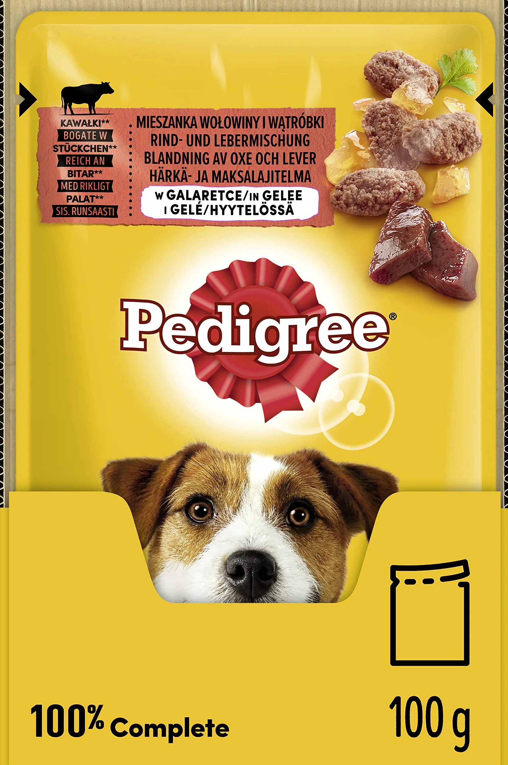PEDIGREE Vital Protection saszetka wołowina wątroba w galarecie, 24 x 100 g
