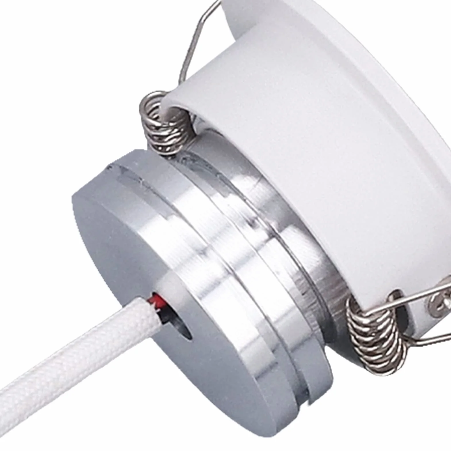 Cryfokt Oprawa Wpuszczana Mini LED, Stabilne Odprowadzanie Ciepła, Aluminium, Biała, do Toalet, Werand, pomieszczeń Zbiorczych [regulowana, Praktyczna, wszechstronna] (Ciepłe białe światło 3000K)