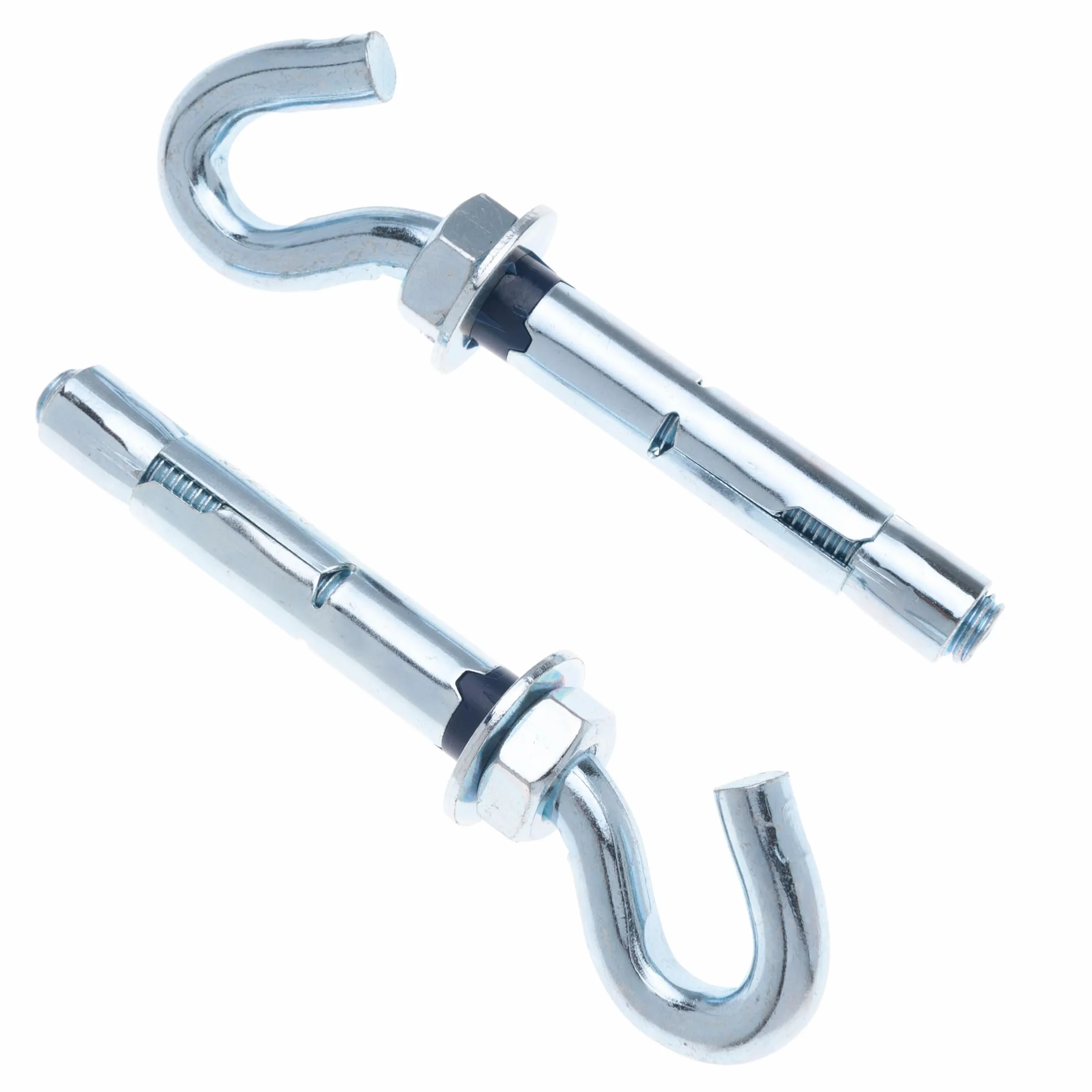 M8 Hak do ściany betonowej z tuleją metalową 8x45mm kołek rozporowy 10mm nakrętka sześciokątna 6 szt