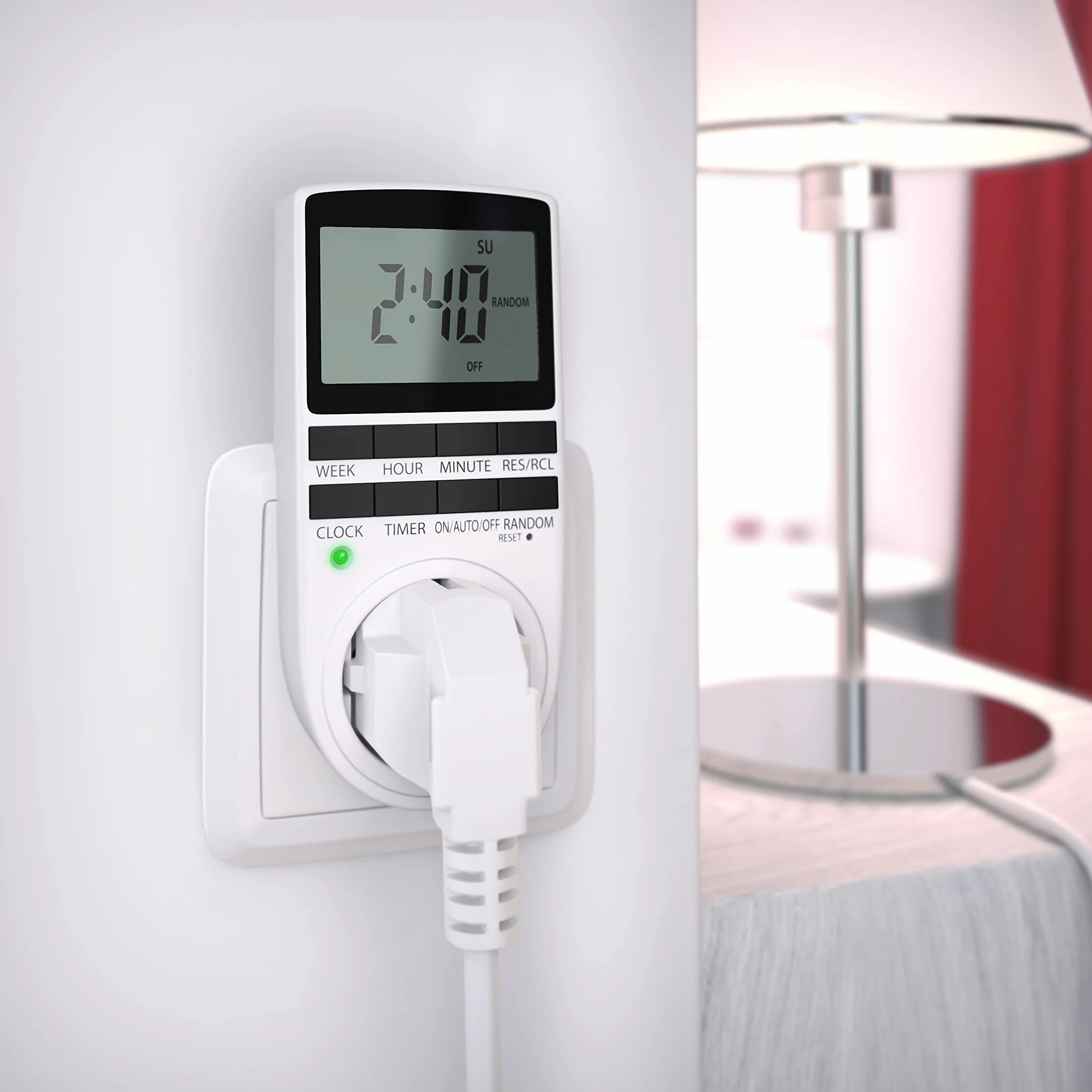 CSL Cyfrowy Timer Sterujący z Wyświetlaczem LCD o Przekątnej 2,1 Cala