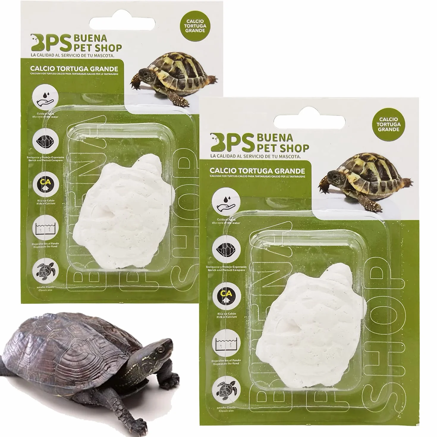 BPS 2 szt blok wapniowy dla żółwi duży naturalny dodatek podstawowy BPS-4133 * 2