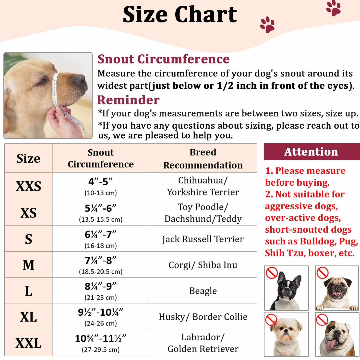 Mayerzon Kaganiec dla psa, miękka siatka, oddychająca osłona pyska, dla małych, średnich i dużych psów