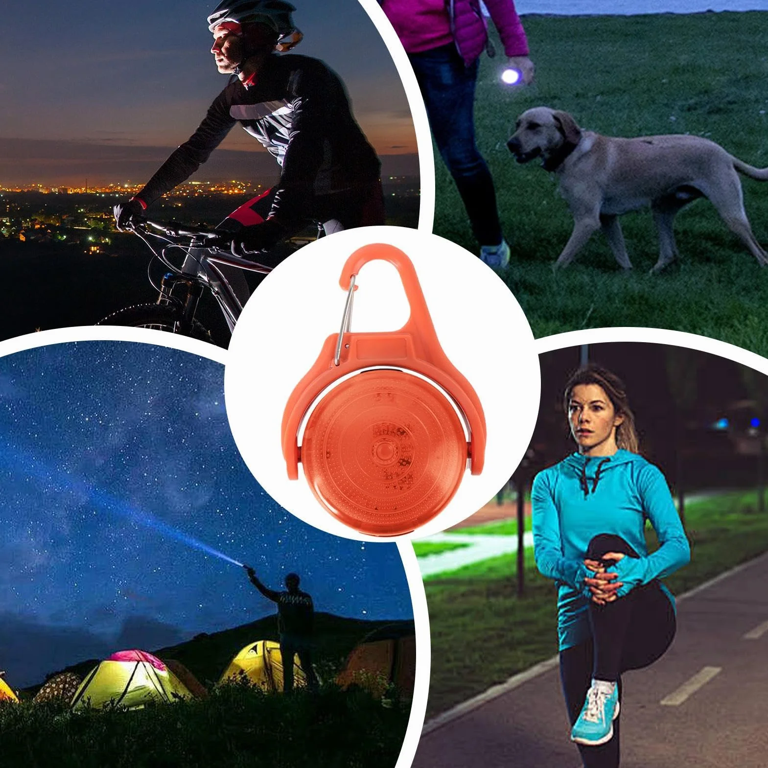 Dog Night Walking Lights l LED Dog Collar Light l Reflective Dog Walking Light l Rechargeable Pet Safety Light l Dog Walking Light-up Accessories Bright & Powerful Illumination for dogs of all sizes