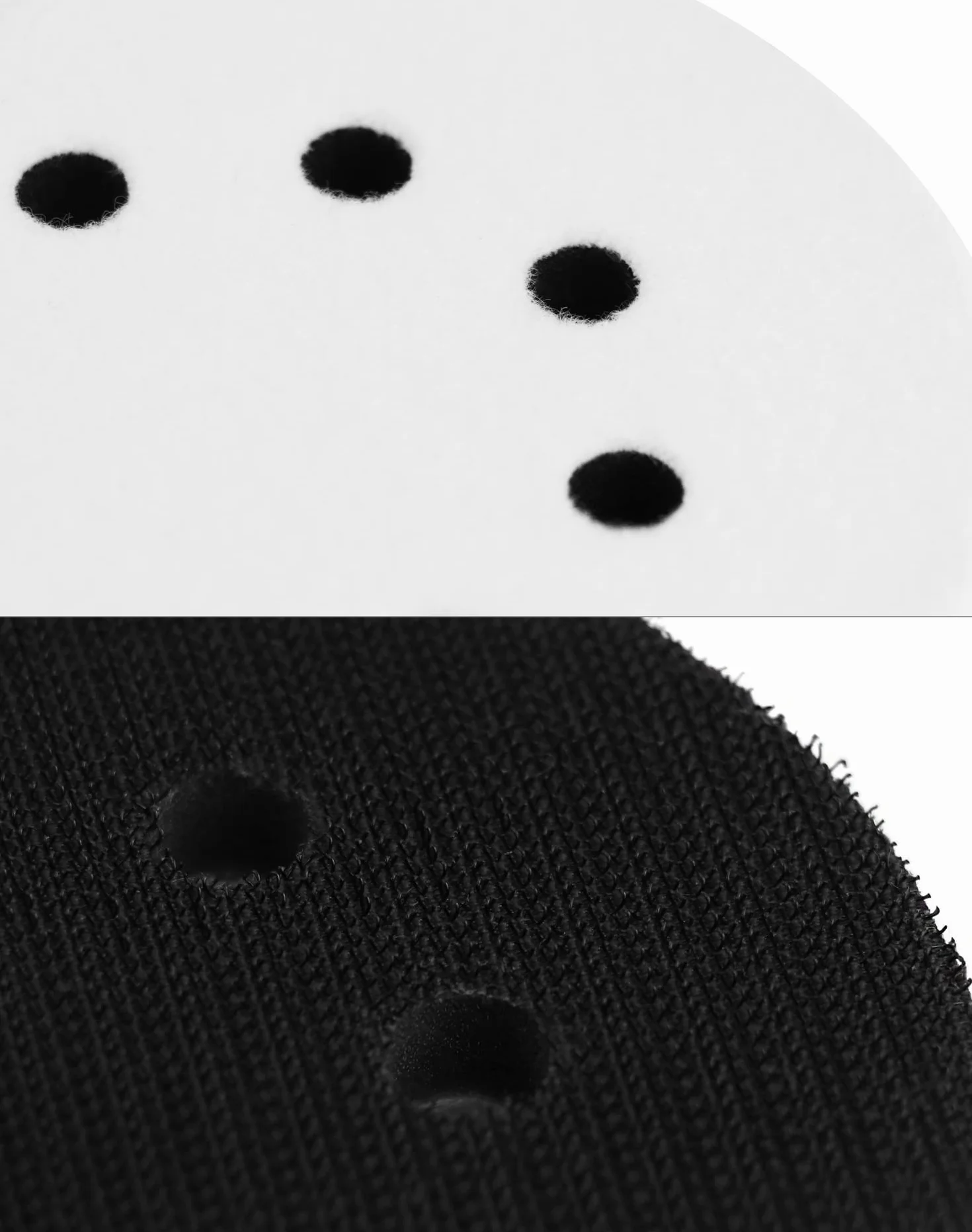 QWORK® 2 sztuki 125 mm podkładka z gąbki podkładka na rzep do tarczy szlifierskiej (8 otworów)