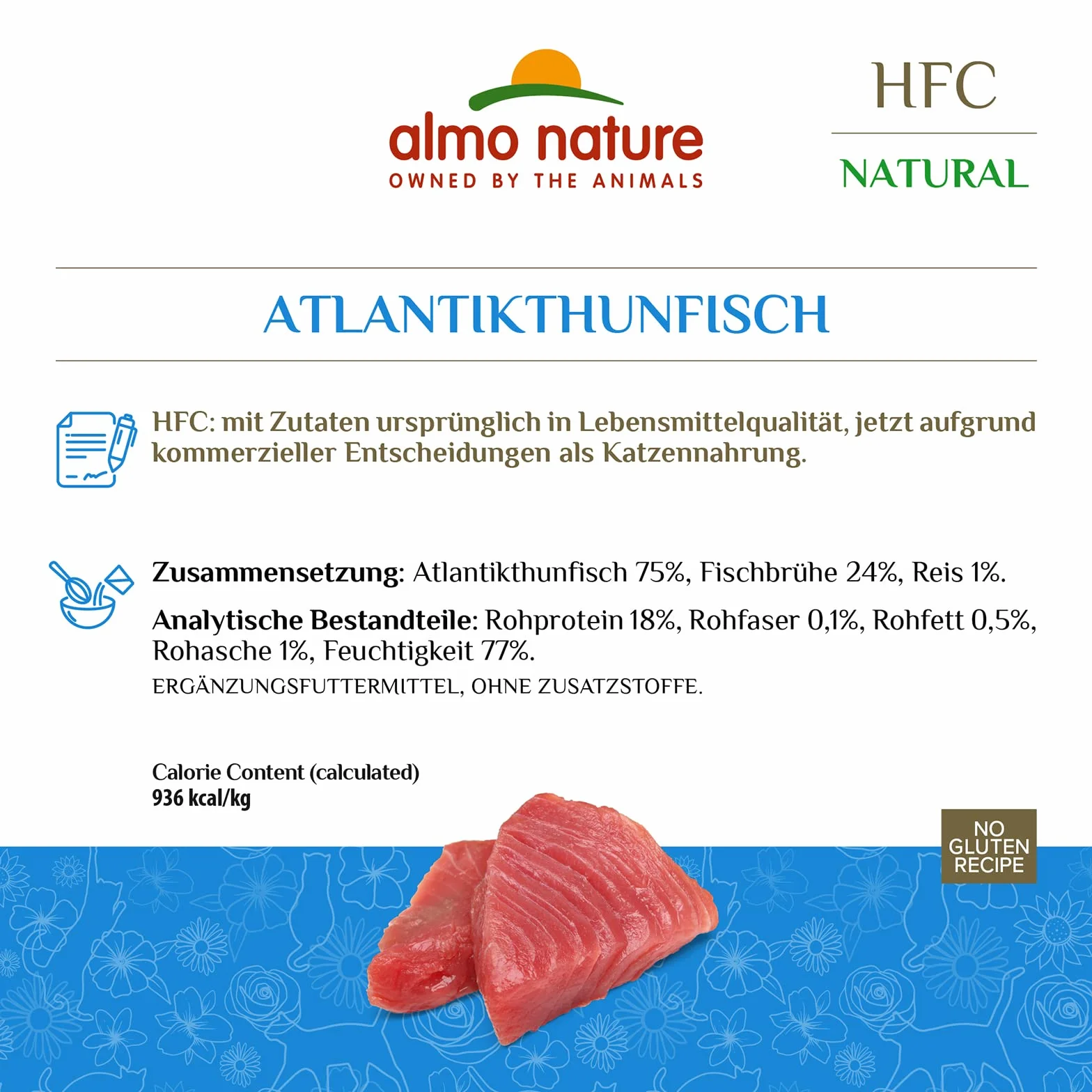Almo Nature Hfc Natural Karma dla Kotów, Tuńczyk, 6 x 70 g