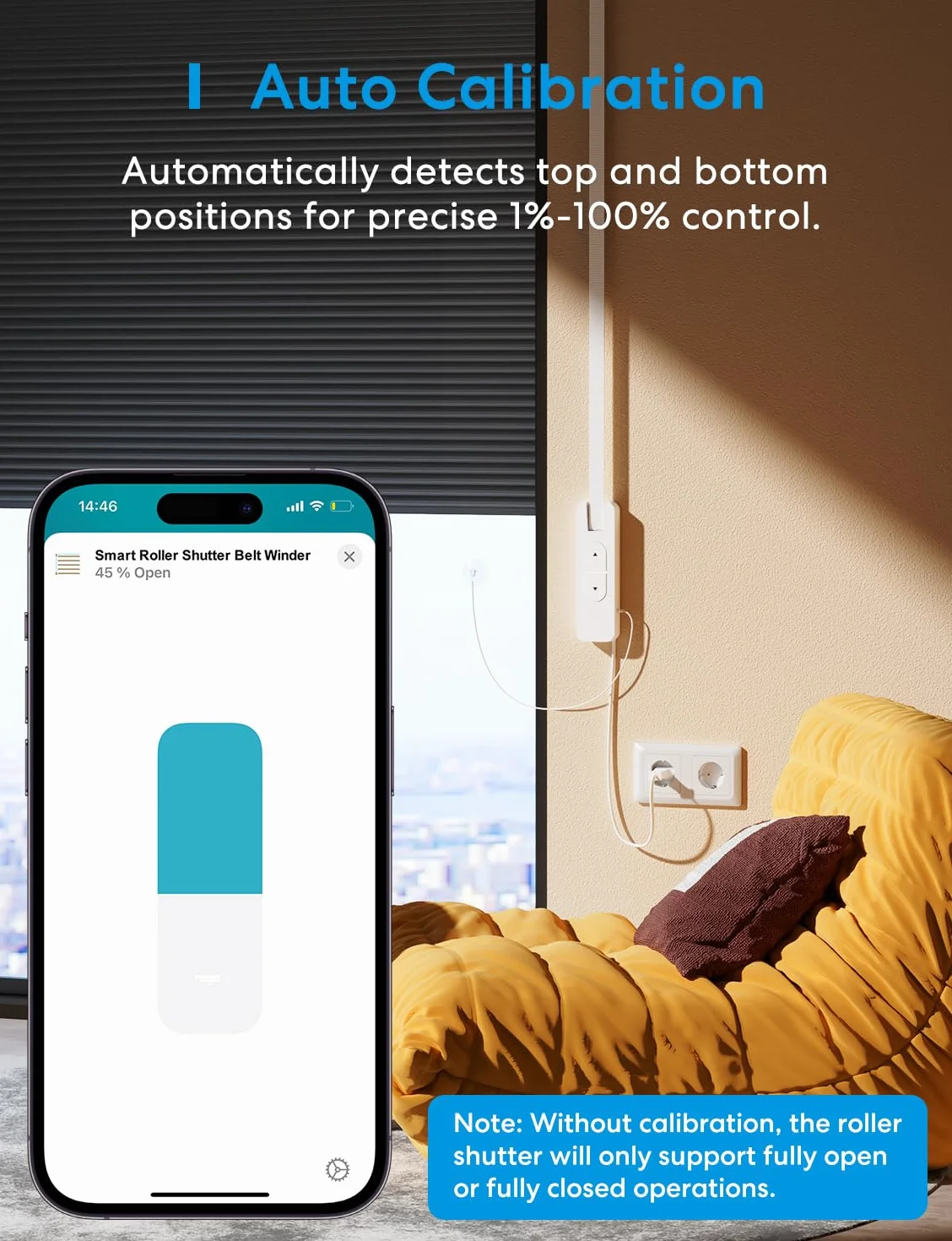 Meross Matter zwijarka taśmowa do rolet, elektryczna, podtynkowa (maks. 45 kg, 6 m²), napęd do rolet Smart Home z automatycznym sterowaniem czasowym i sterowaniem głosowym, kompatybilny z Apple