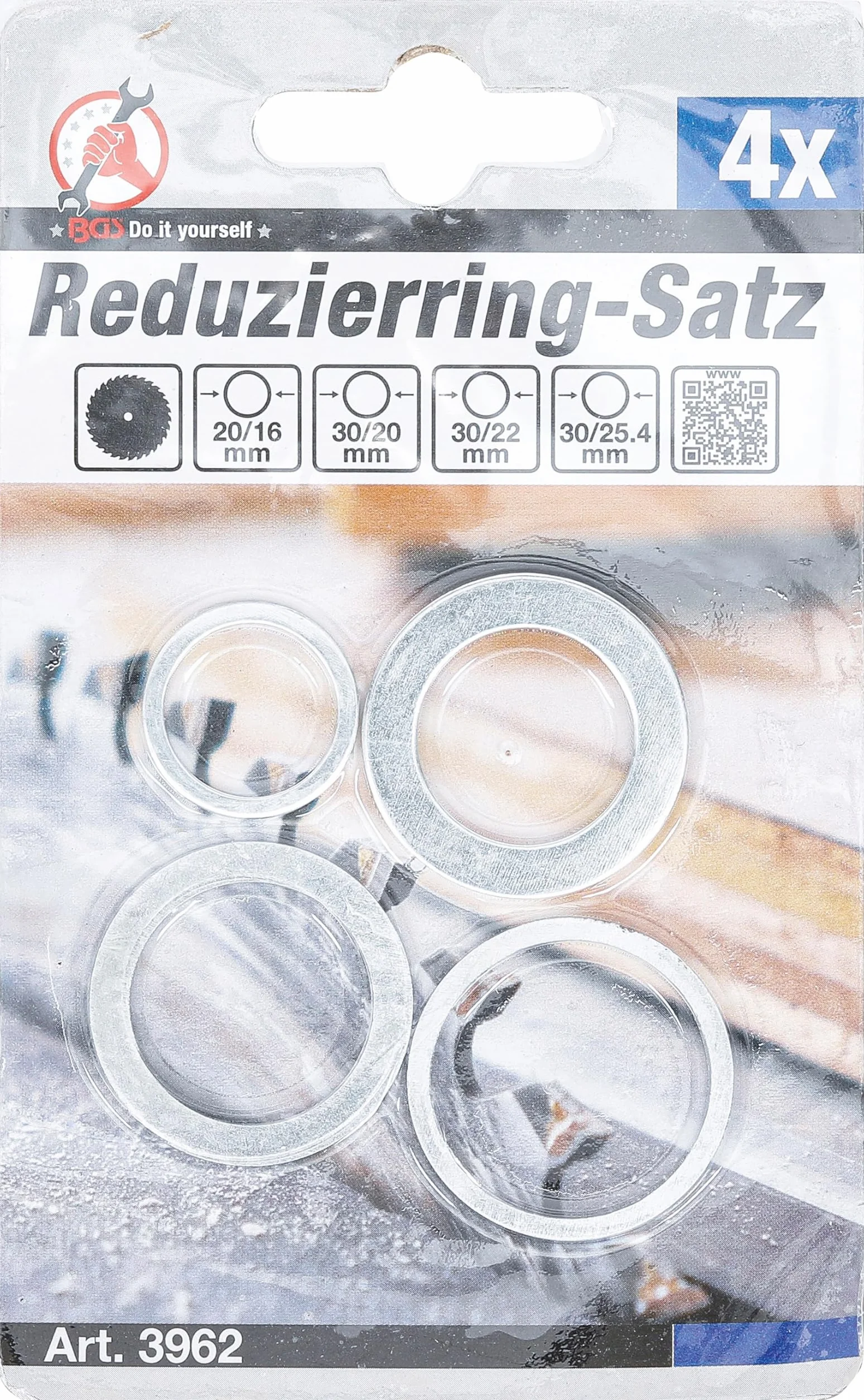 BGS Diy 3962 | Zestaw pierścieni redukcyjnych | 4 szt.