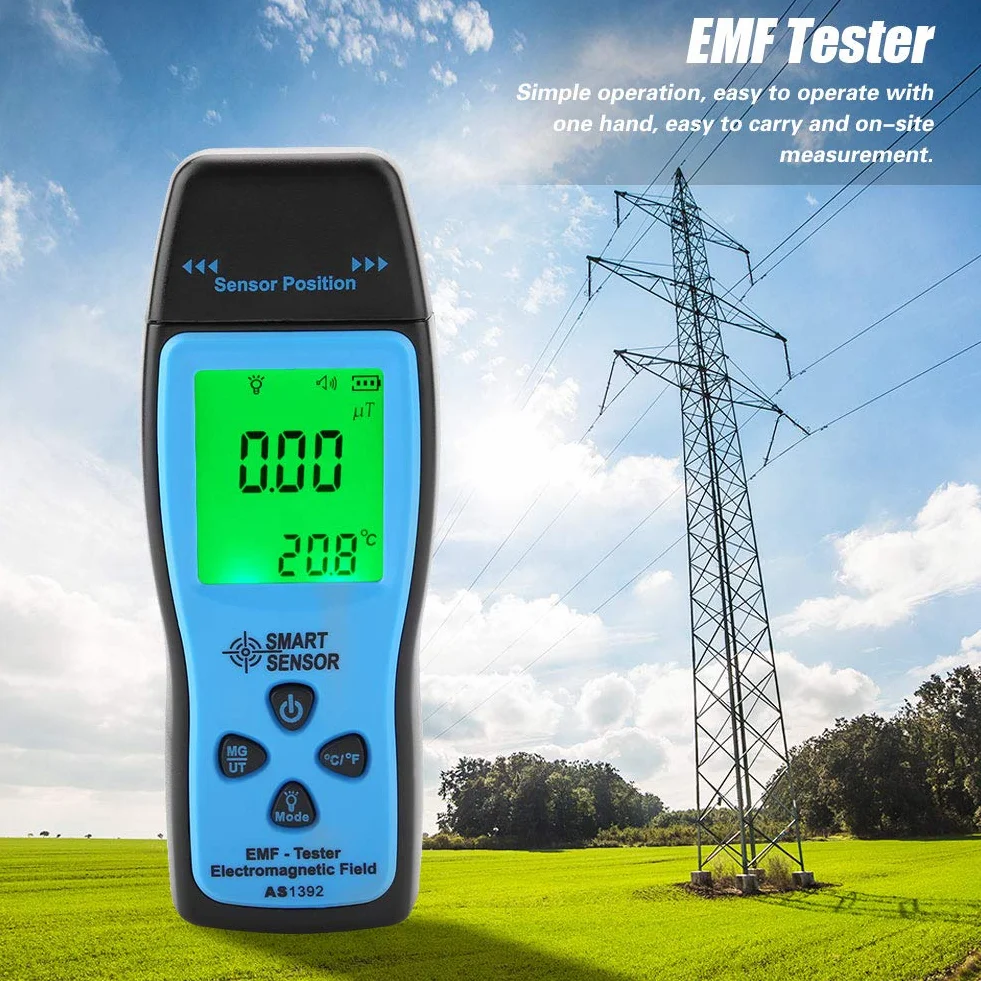 Miernik EMF, Cyfrowy Detektor Promieniowania Pola Elektromagnetycznego Ręczny Cyfrowy Detektor EMF LCD, Domowy Detektor Promieniowania, świetny Tester do Domowych Inspekcji EMF, Biura, na Zewnątrz