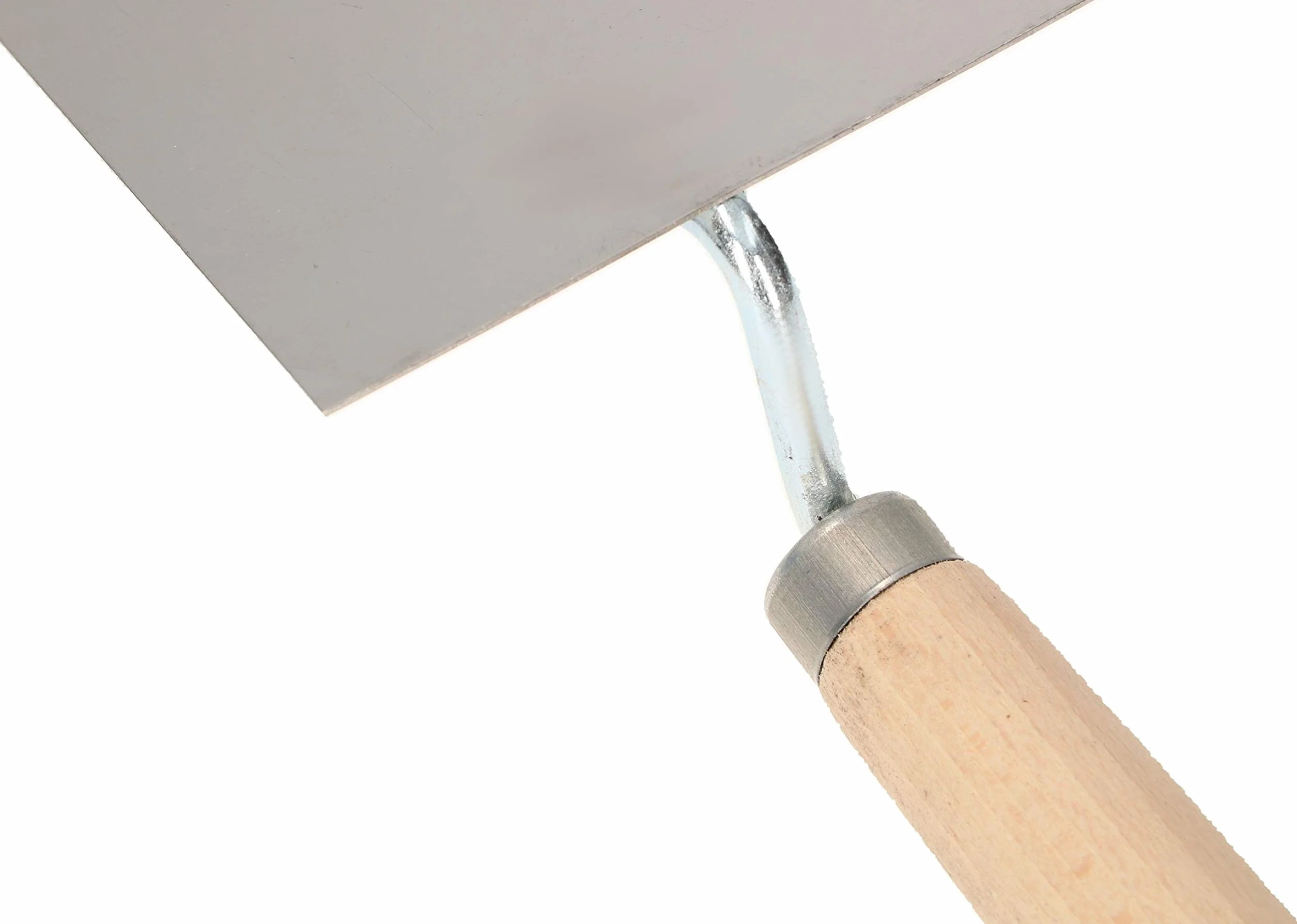 KOTARBAU Kielnia trapezowa ze stali szlachetnej 160mm x 71mm z drewnianym uchwytem