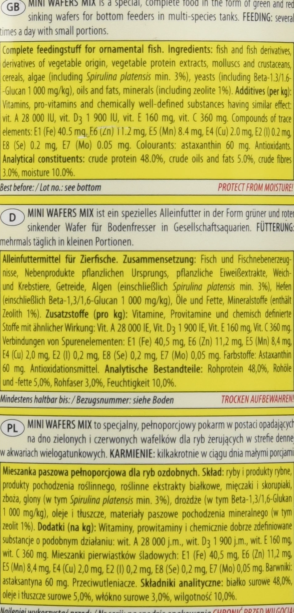 Tropical Wieloskładnikowy pokarm dla wszystkożernych ryb dennych MINI WAFERS MIX 250ml / 138g