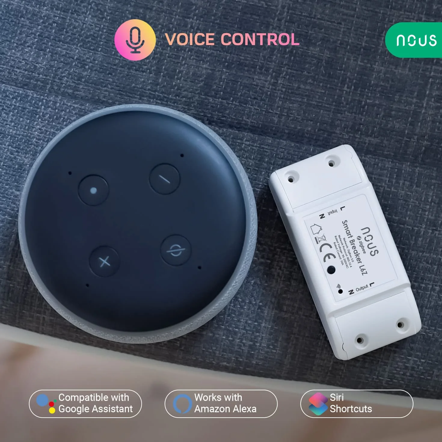Nous L6Z ZigBee Smart Switch Breaker z Monitoringiem Mocy: Inteligentny Przełącznik dla Domowych Urządzeń