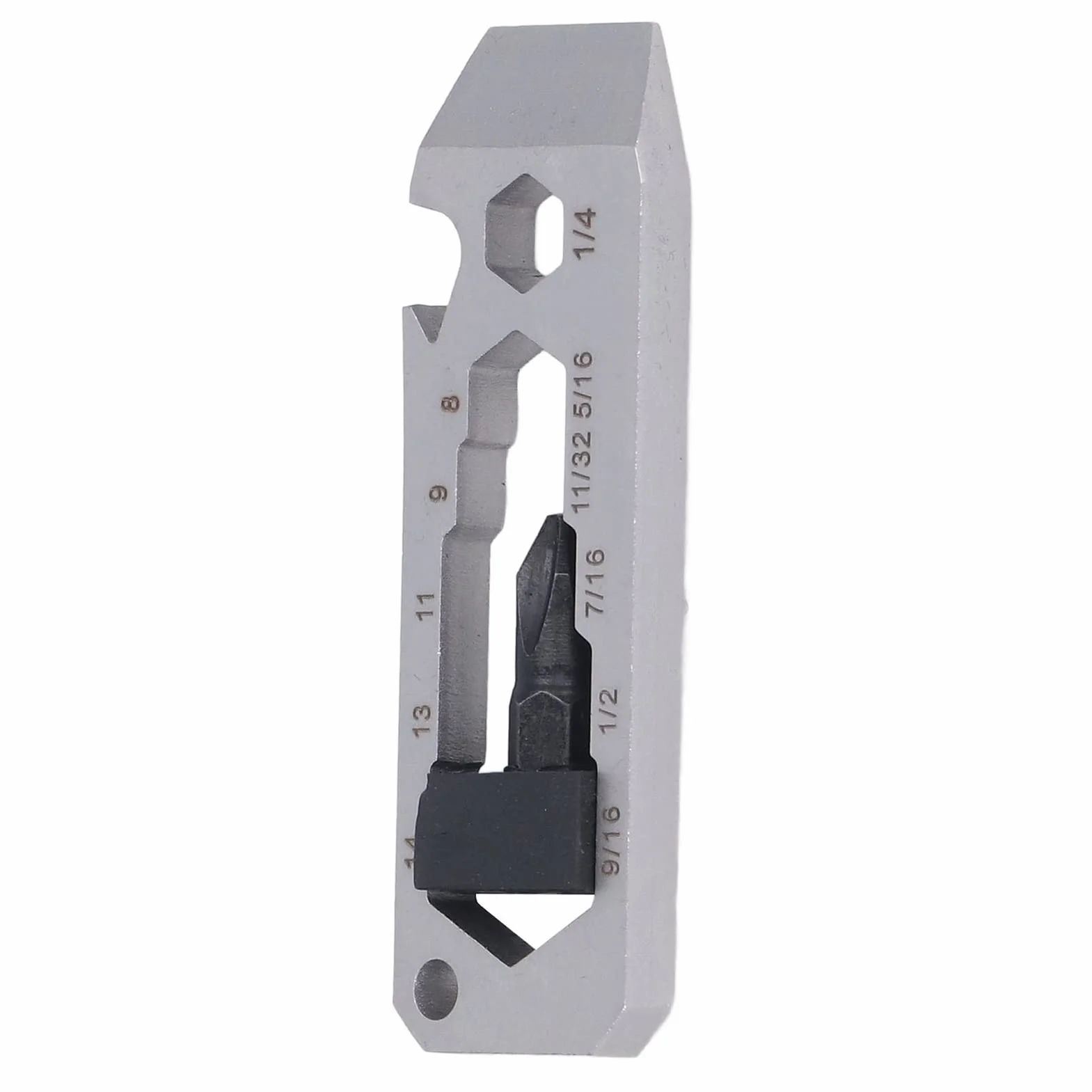 Narzędzie do Pęku Kluczy, Karta Multitool, Narzędzie Kieszonkowe 7 w 1, śrubokręt, Otwieracz do Butelek, Brelok do Kluczy, Linijka, Gwoździarka do Podróży na świeżym Powietrzu,