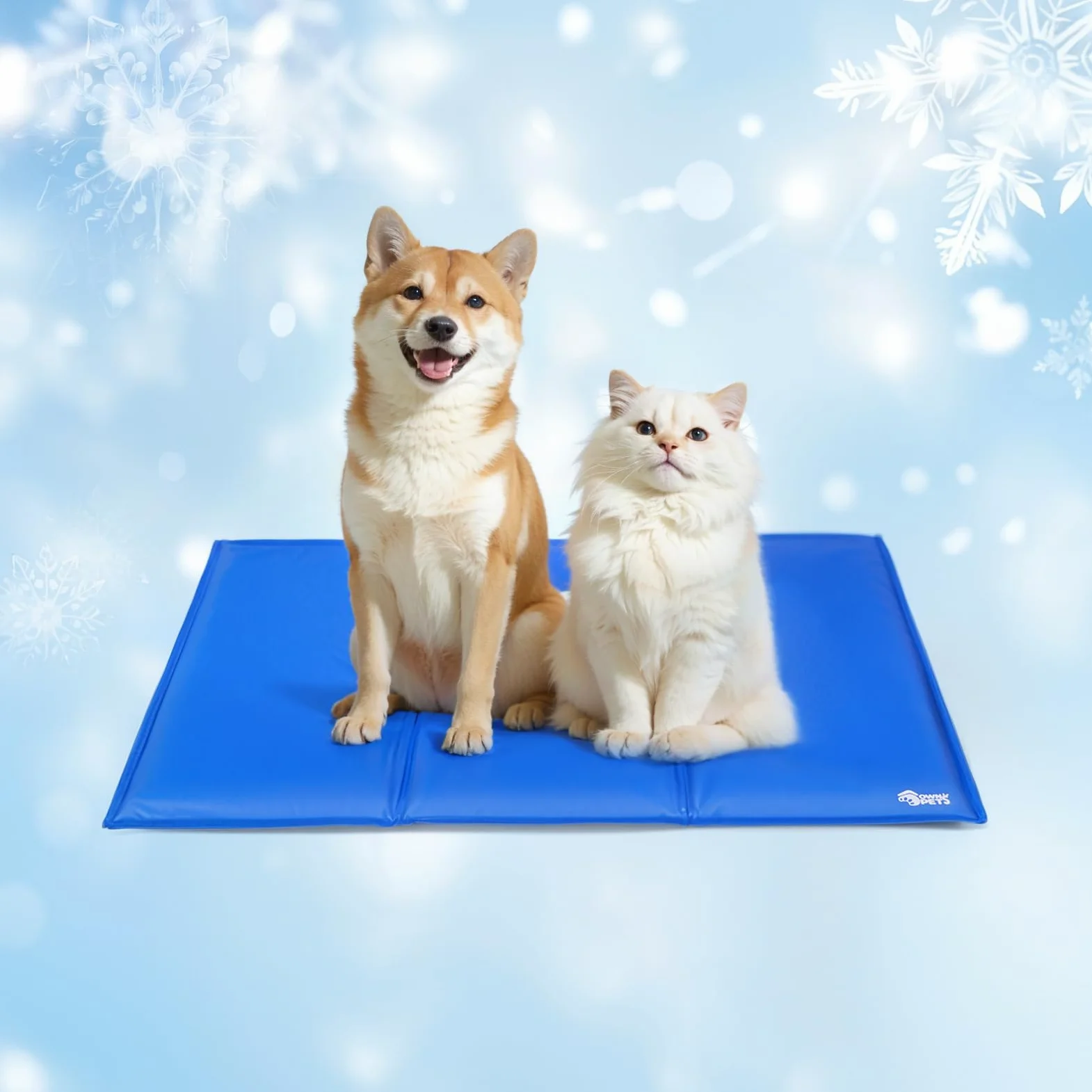 Ownpets Mata chłodząca dla zwierząt domowych, 110 x 70 cm, aktywowana ciśnieniowo, przeciwzapalne, bezpieczne nietoksyczne materiały, dla wszystkich psów, kotów, XL