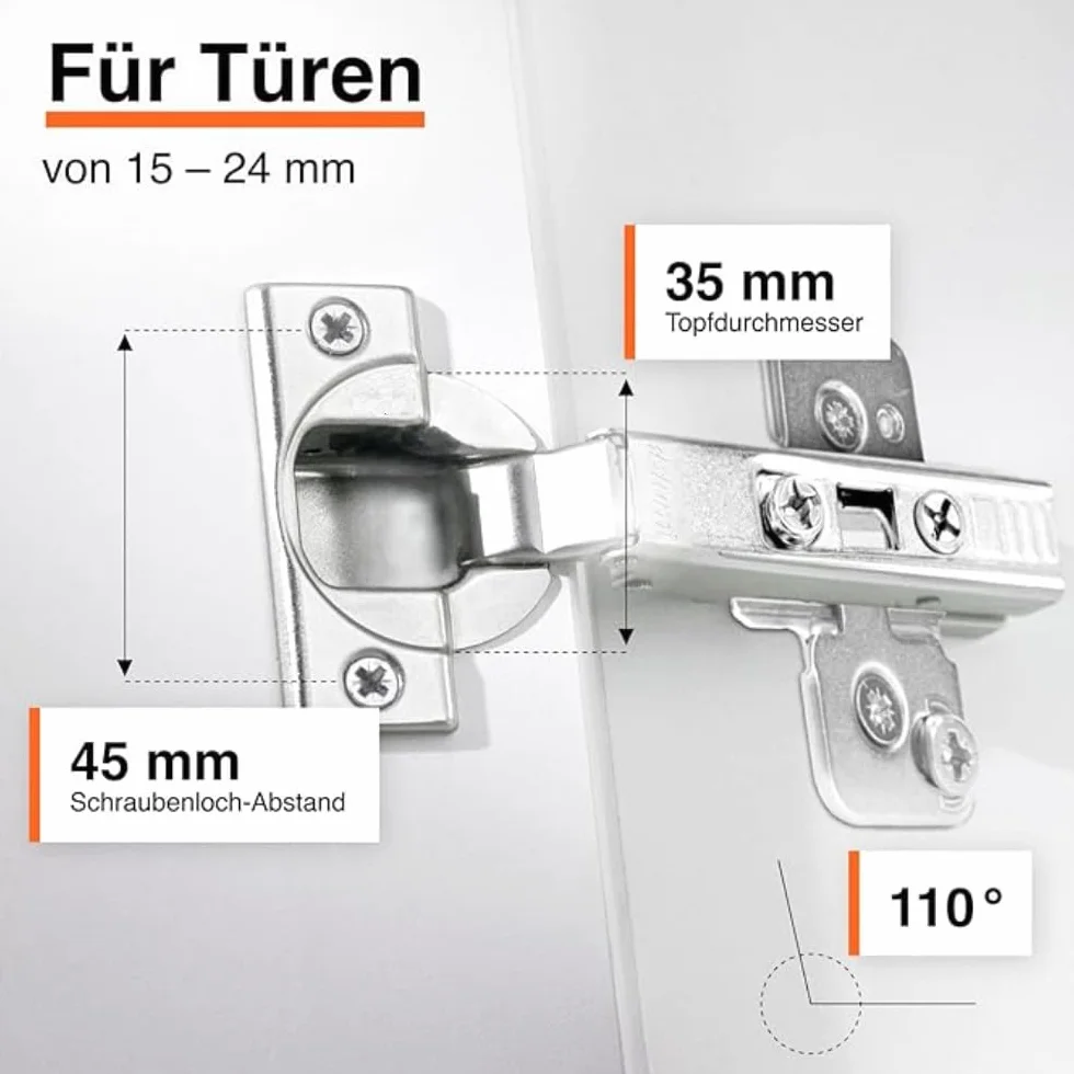 blum 2x zawias meblowy CLIP top 110° I zawias puszkowy 35 mm I prowadnik krzyżowy CLIP montowany oddzielnie, odstęp 0 mm | regulacja 3D boczna, wysokości, głębokości | niklowany | nakładany