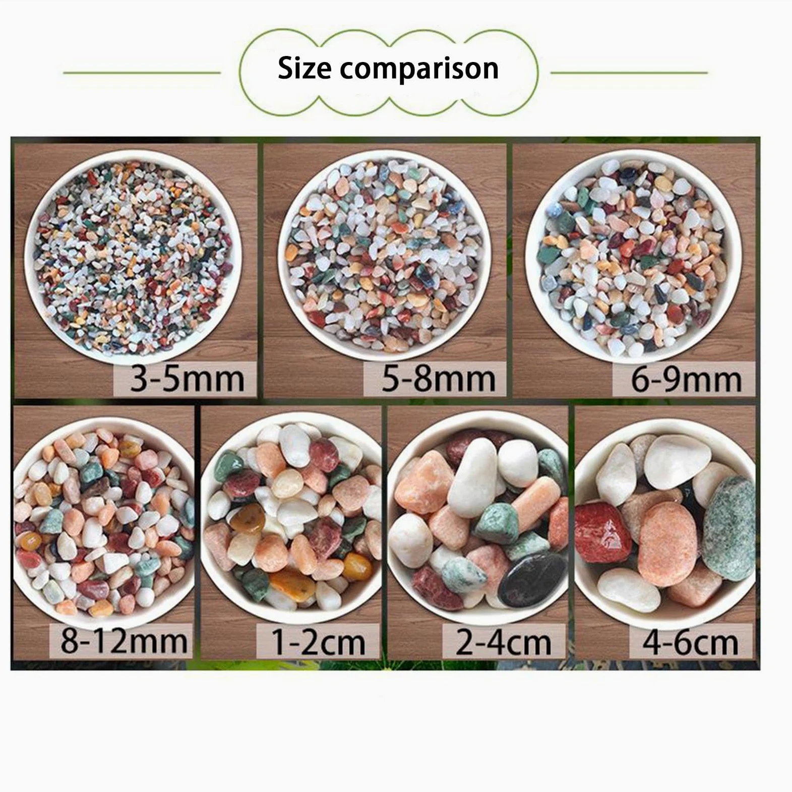 Naturalny podłoże kwarcowe do akwariów, Naturalne kamienie szlachetne, polerowane, w różnych rozmiarach, do wypełniania waz akwariowych DIY(3-5mm)