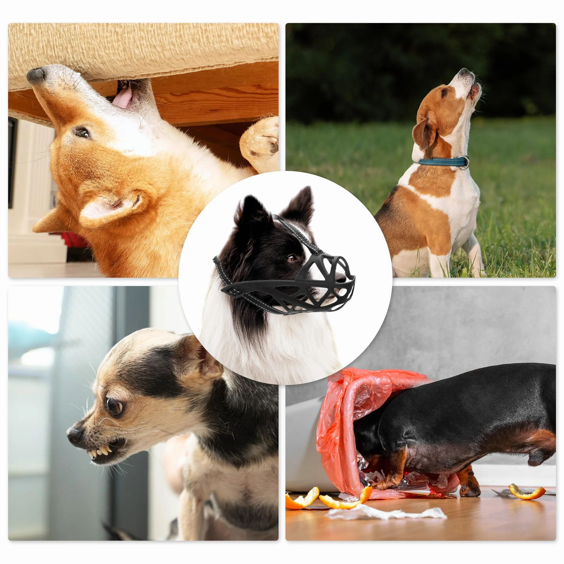 Miękki kaganiec TPRE dla psów umożliwia picie, wygodny kaganiec dla psów, rozmiar M, czarny