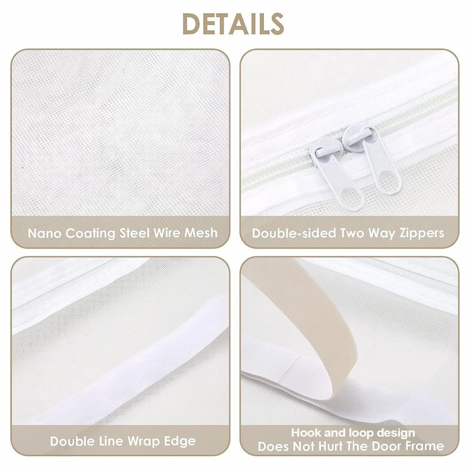 Pet Proof Screen Door, Mesh Cover, Cat Resistant Screen, Scratch Proof Zipper Design, Ventilated Barrier for Home Use, 31.52x78.8 or 55.16x94.56 Inches, Transparent, 1 Piece