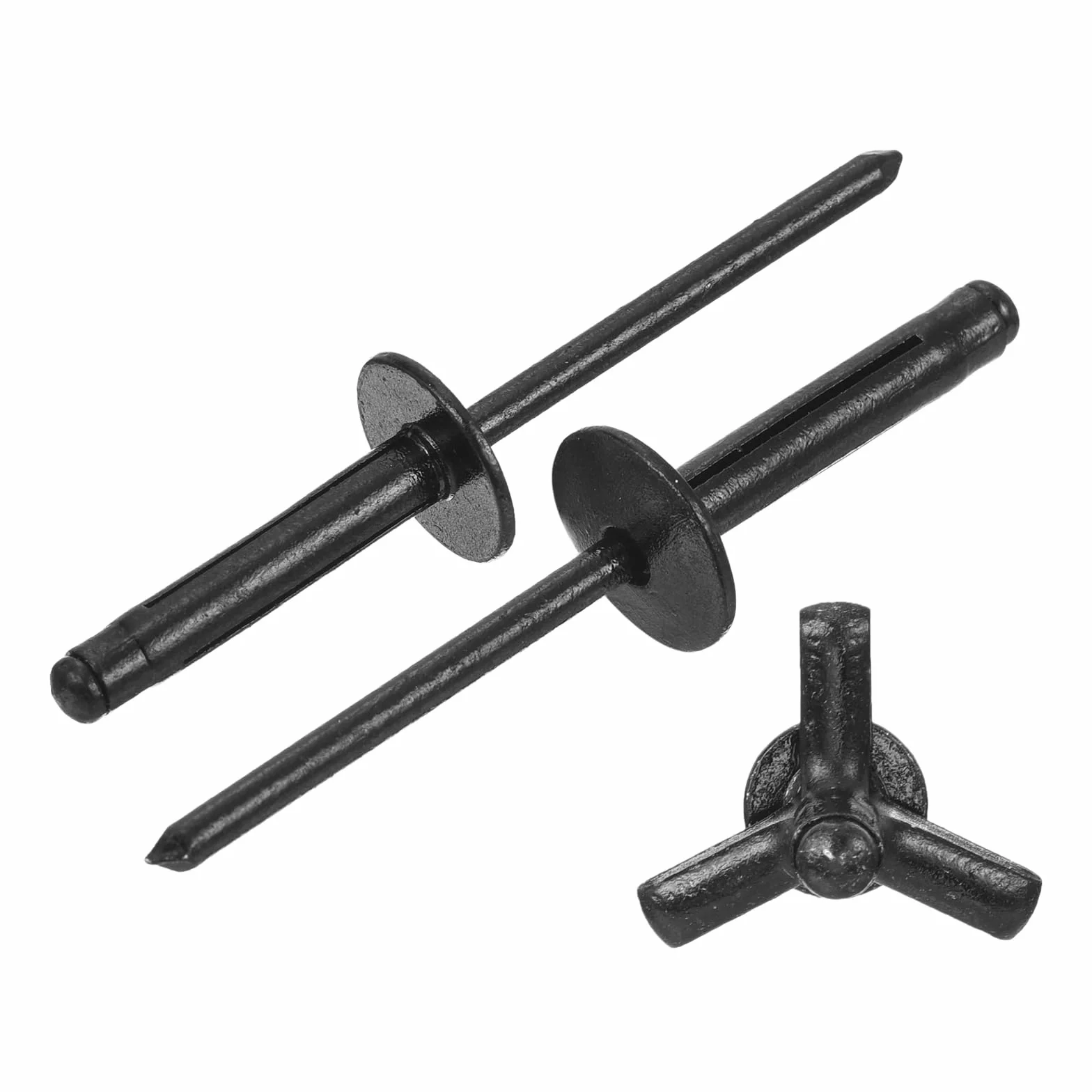 QUARKZMAN 25 szt. nity aluminiowe z dużymi łbami 5/32" x 3/4", duże nity do samodzielnego montażu blachy, naprawy mebli, łodzi morskich (czarne)