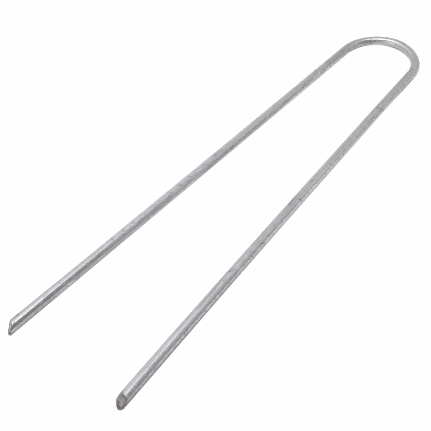 ToCi 50 x kotwa gruntowa 200 x 25 mm – ocynkowana kotwa gruntowa z drutu stalowego 3,8 mm – śledzie U do mocowania włókniny przeciw chwastom, folii, węży i kabli – kotwa mocująca do twardych podłóg