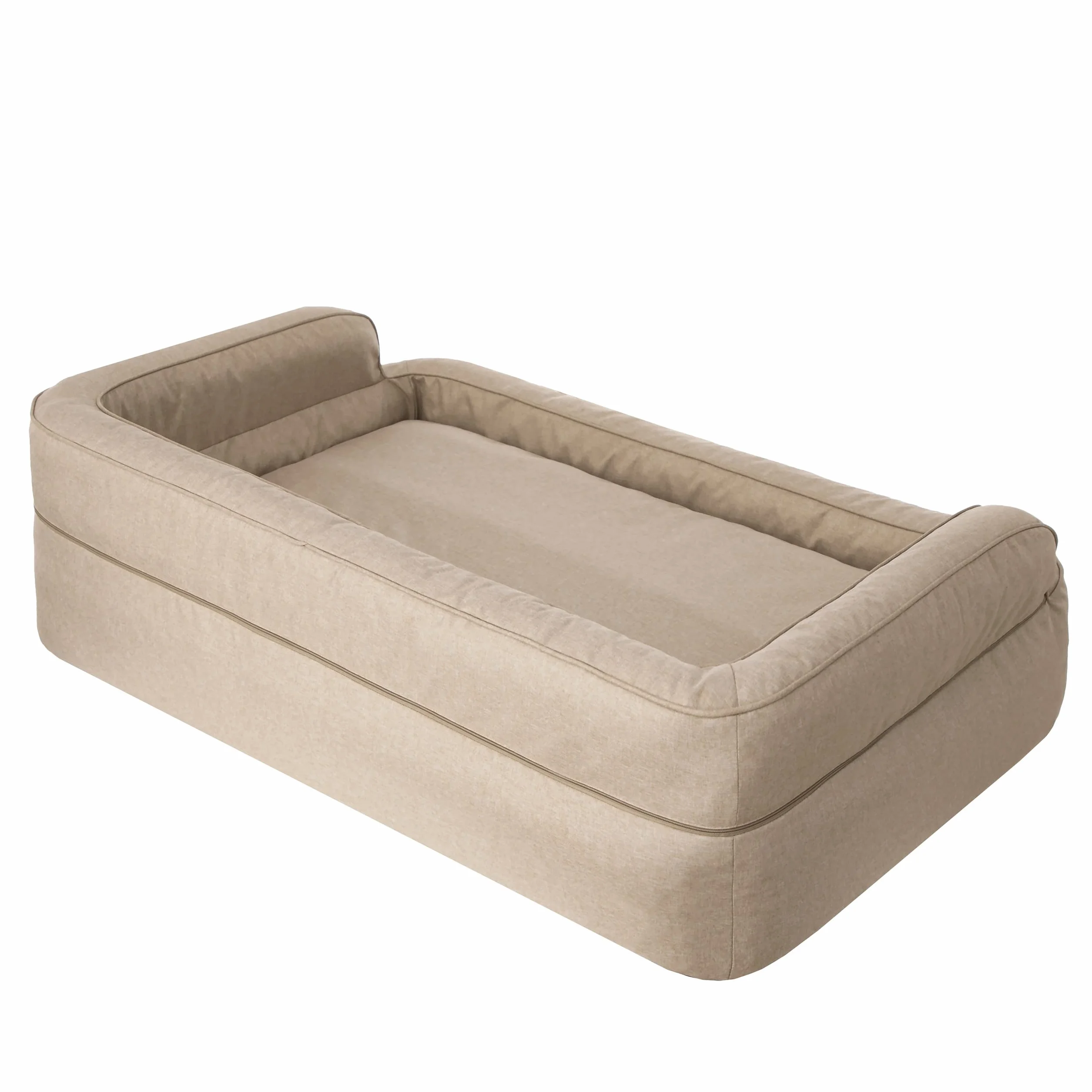 PillowPrim Legowisko dla Psa i Kota - Zdejmowana Poszewka, Poduszka, Miejsce do Spania, Sofa - Beżowe, XXL: 117 x 79 cm