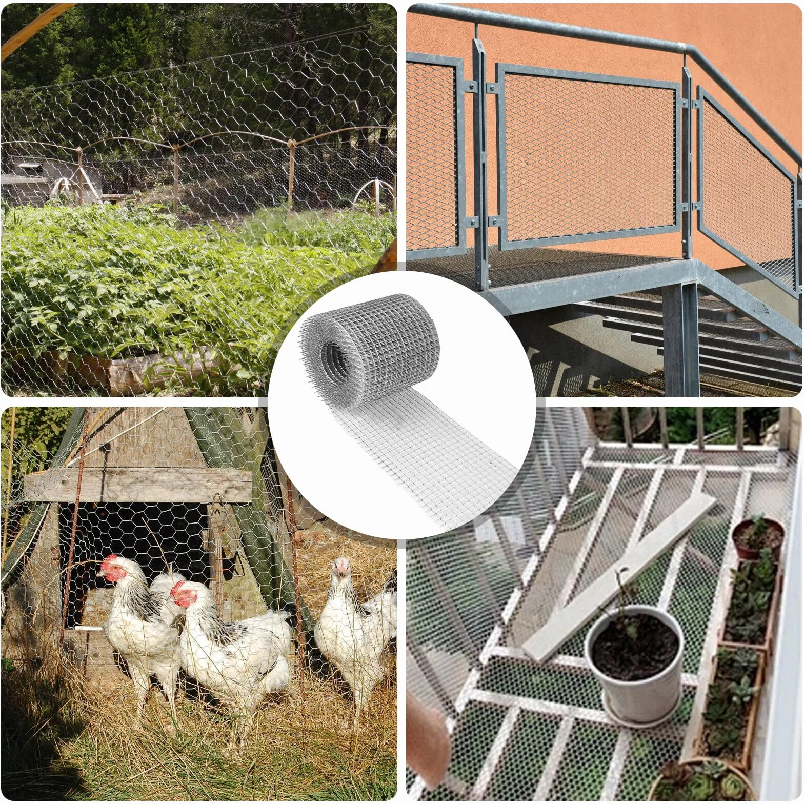 Gartenza siatka druciana, siatka druciana dla gryzoni, ocynkowana ogniowo, siatka chroniąca szczury, metalowa plecionka, do blokowania myszy, wiewiórek i ptaków, dla majsterkowiczów