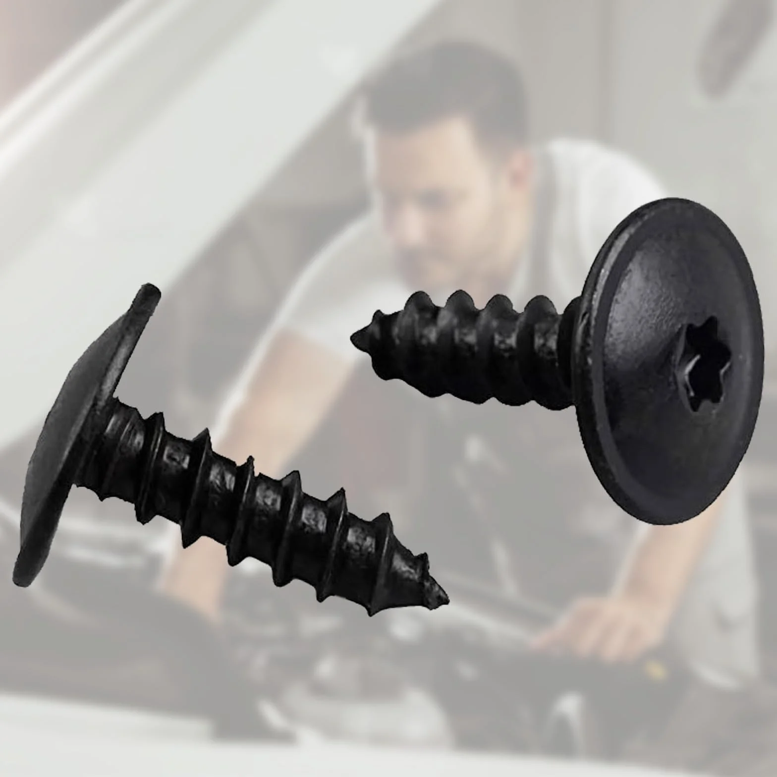 80 x wkręty blachowe, wkręty do karoserii, czarne, wkręty Torx, wkręty do podwozia, wkręty samogwintujące do okładzin drzwi samochodowych, M5 x 16 mm