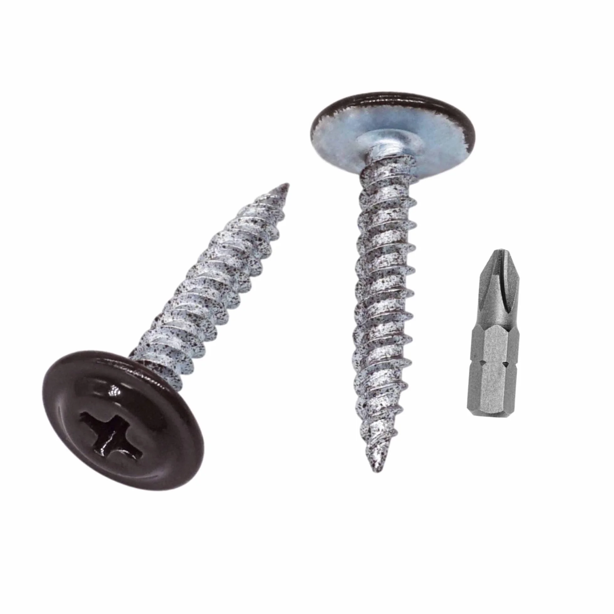 SKIR'CO (50 sztuk) 4,2 x 25 mm Malowane wkręty samogwintujące do drewna Śruba z łbem kratownicy ze zmodyfikowanym PH (brązowy szary RAL 8019)