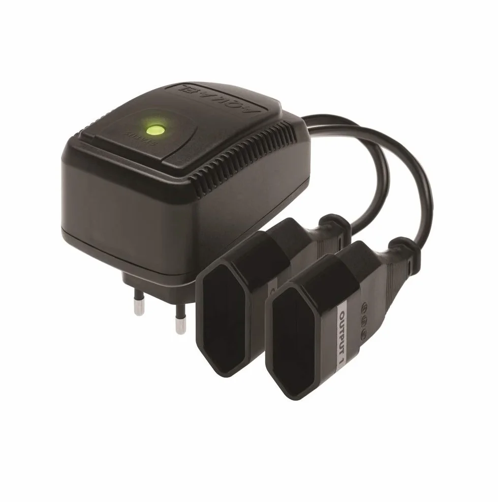Aquael Socket Link Duo Zasilacz, Czarny, 2 Wejścia