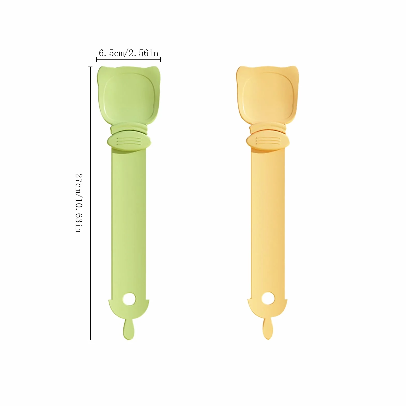 Dozownik karmy dla kotów 2 w 1 podajniki w paski łyżki do przysmaków