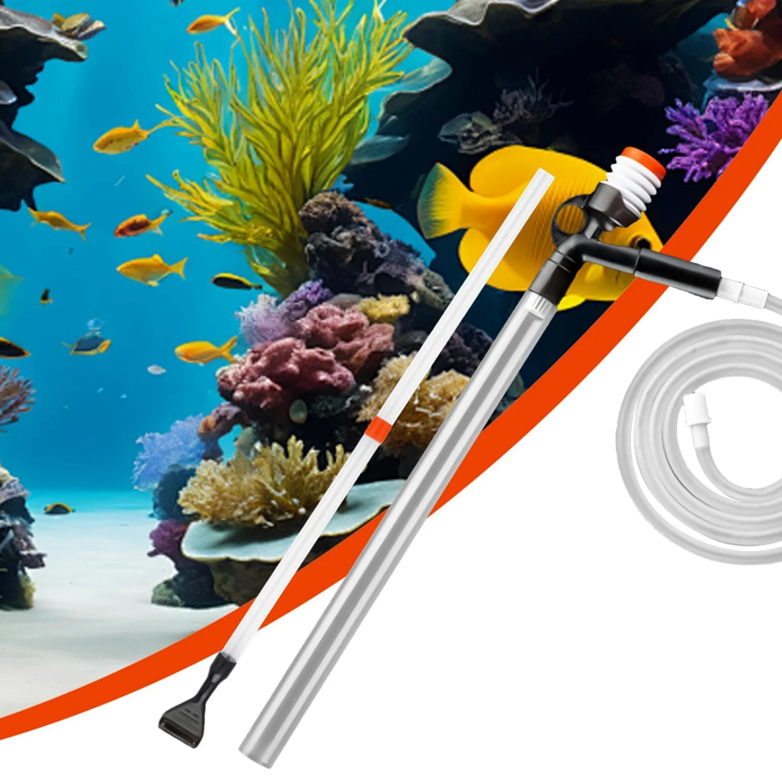 Aquarium Gravel Vacuum Fish Tank Cleaner Water Changer for Gravel and Sand