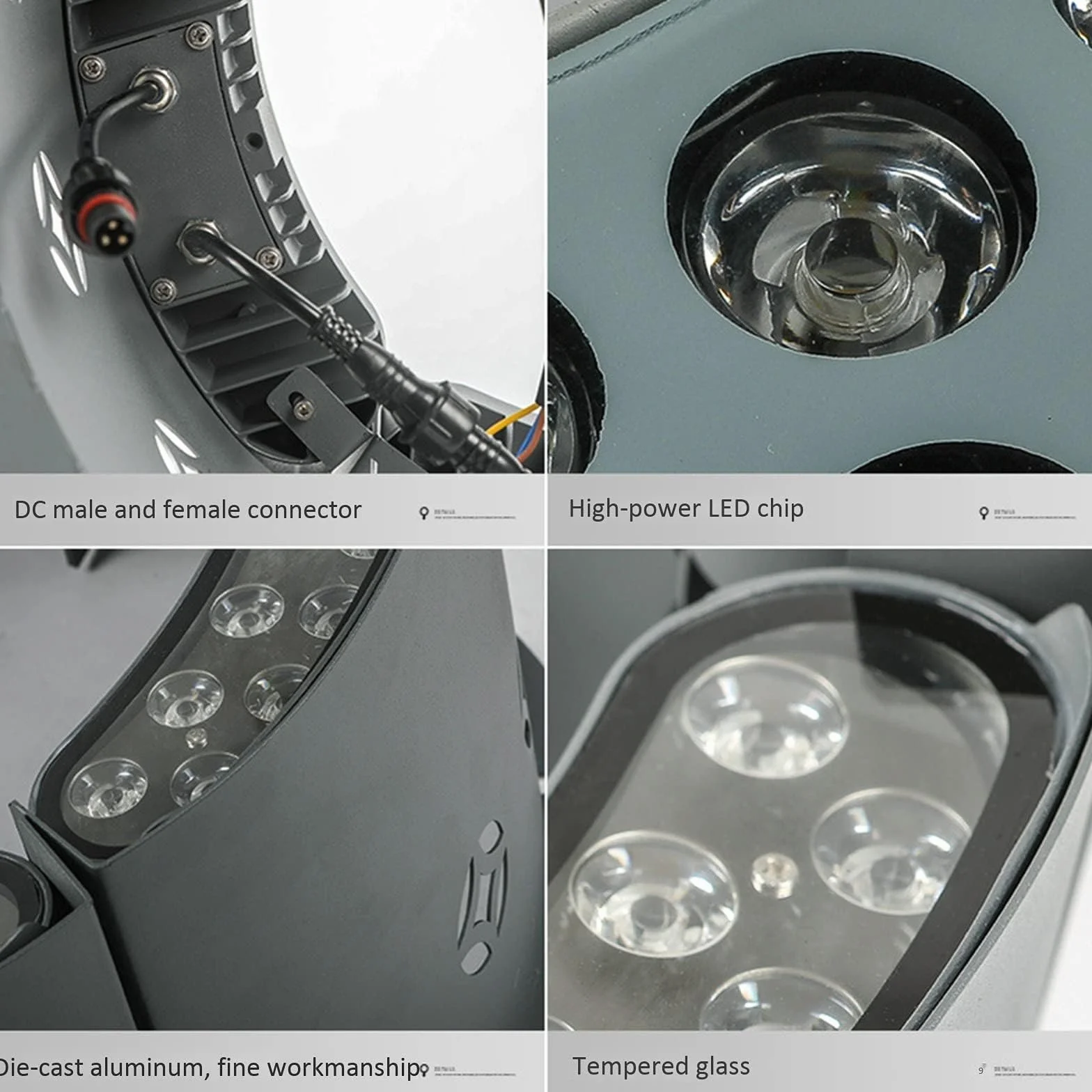 12 W Led Ring Boom Omarmings Light - 111-240 V Wodoodporny ogród na zewnątrz Kolorowe oświetlenie drzewa, wodoodporne IP65 formowane wtryskowo aluminium Reflektor na zewnątrz, reflektor LED do ogrodu