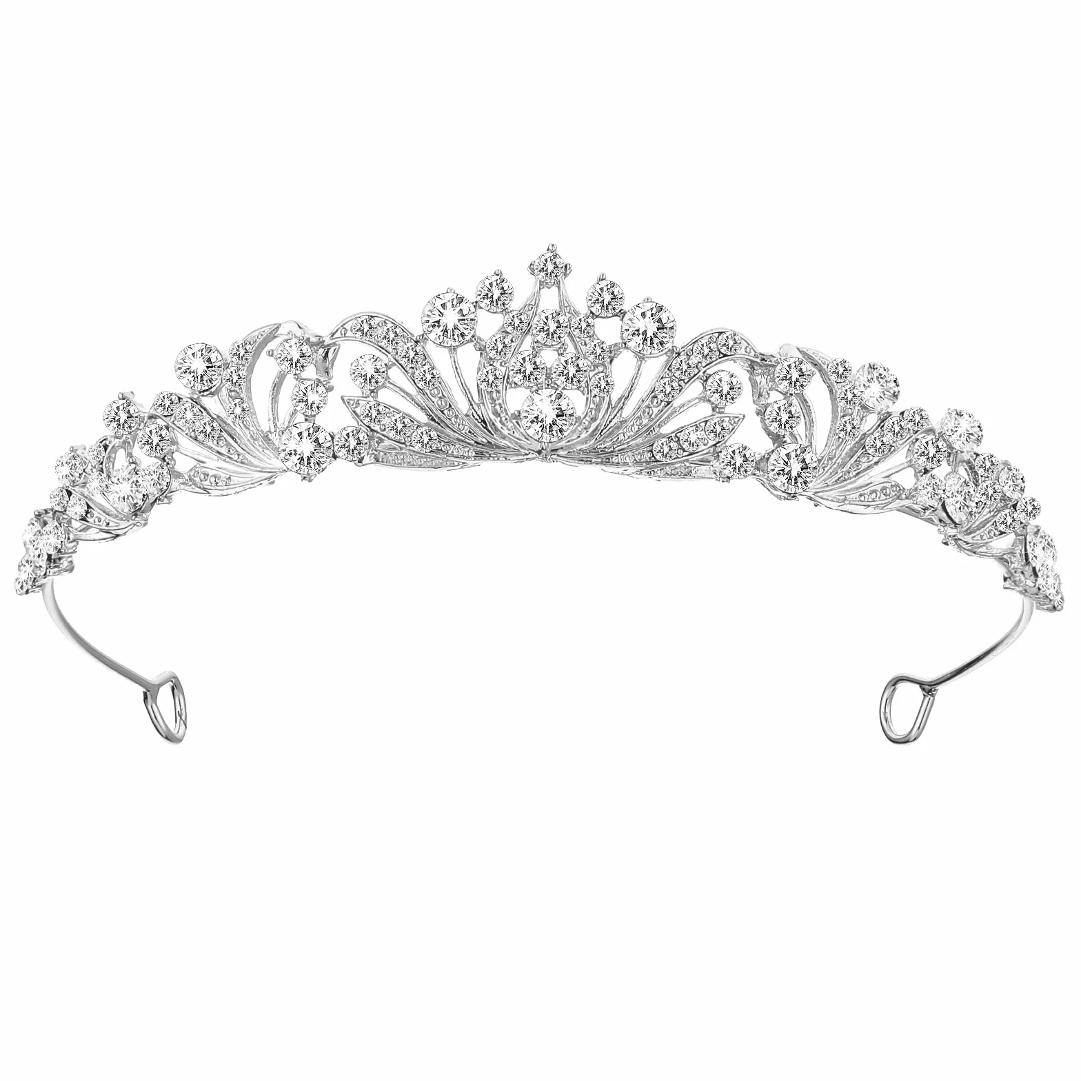 TIESOME Kryształ górski diadem korona opaska na głowę księżniczka elegancka korona ślubne opaski na głowę studniówka przyjęcie urodzinowe Halloween akcesoria do włosów biżuteria prezenty dla kobiet