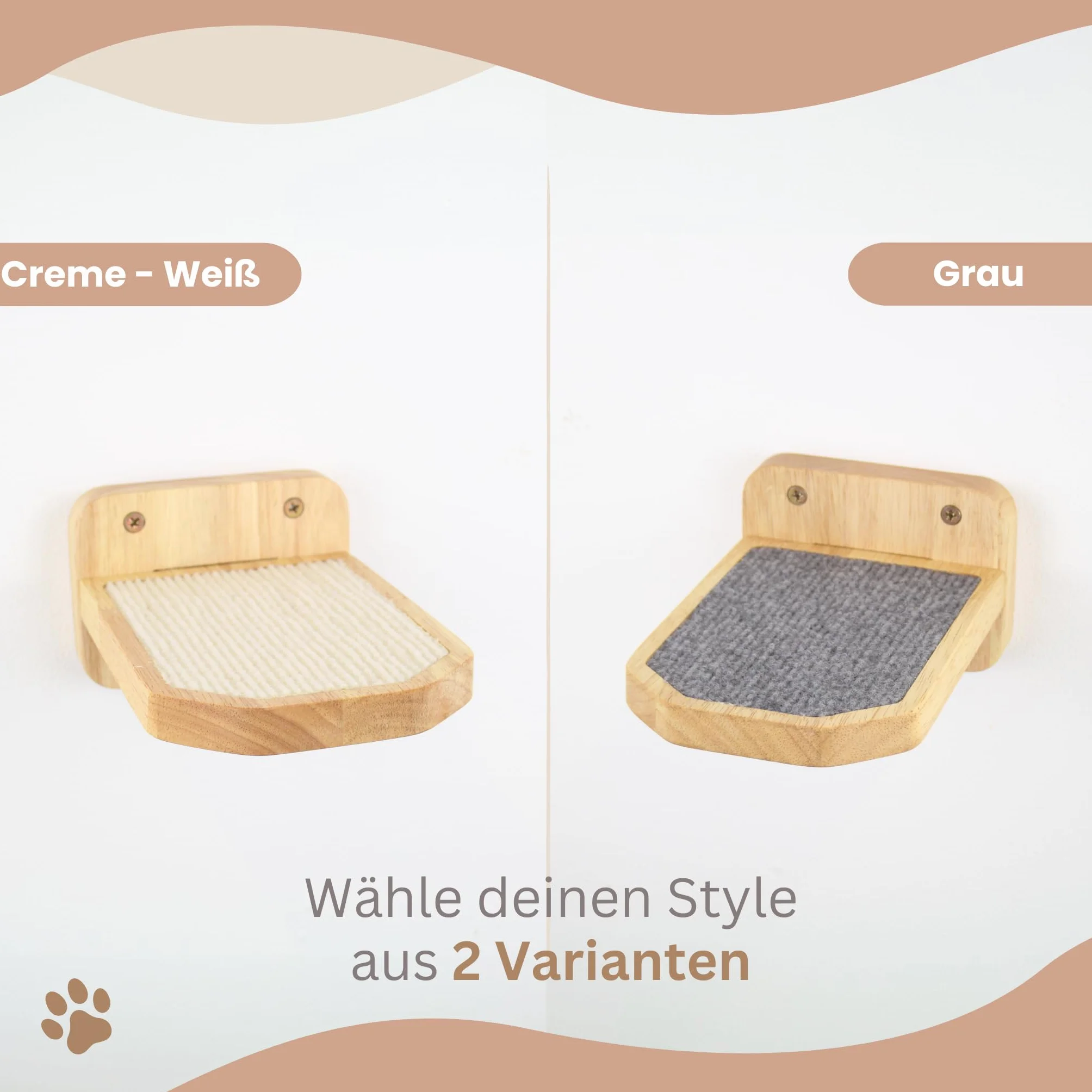 AZANO® Schody dla kota, zestaw 3 sztuk, ścianka do wspinaczki dla kotów, drabinka dla kota [nowoczesne wzornictwo z drewna], ściana schodowa dla kota, drabinka dla kotów, meble do wspinaczki, rozmiar