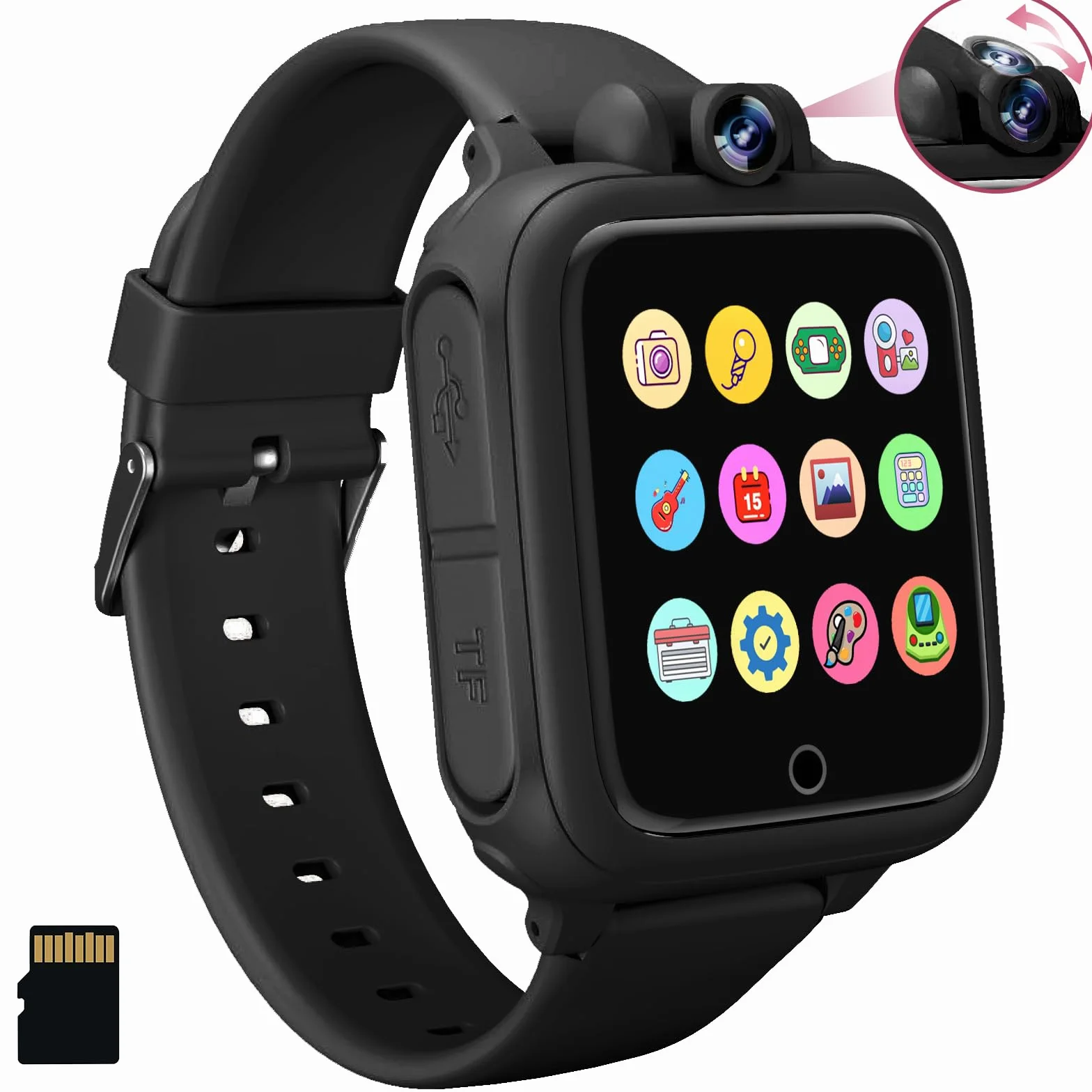 Umblue Smartwatch dla dzieci z krokomierzem i 26 grami, kamerą i muzyką - prezenty i zabawki w wieku 2-13 lat