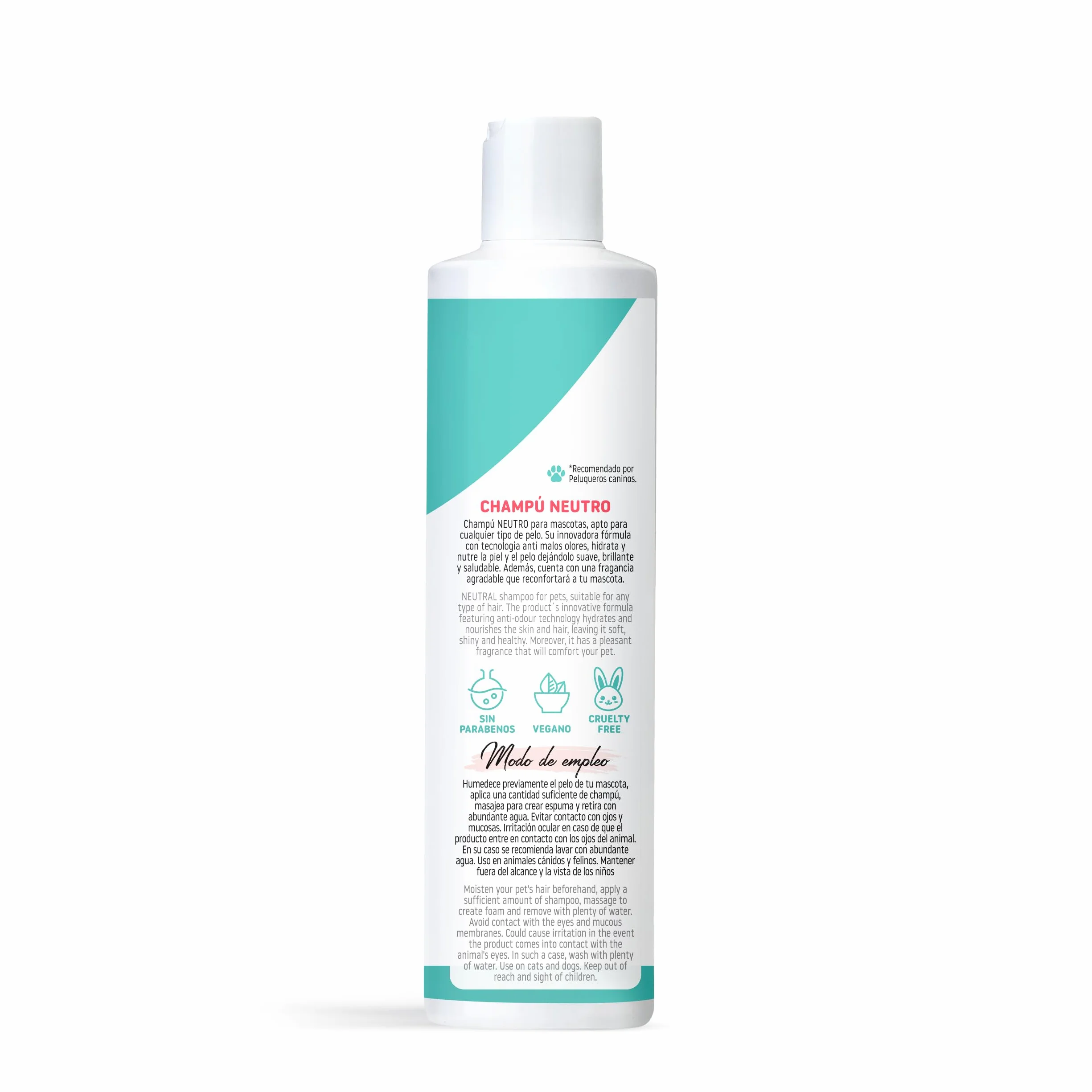 iQ Pet Care - iQ Neutralny szampon dla zwierząt domowych - Szampon dla psów i kotów - Szampon nawilżający, miękkość i świeżość w jednym produkcie - Pełna pielęgnacja futra i skóry - 300 ml