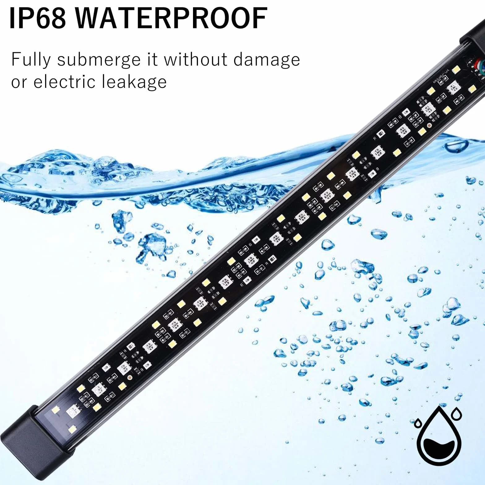 Oświetlenie akwarium, 10 W 24/7, tryb pełnego spektrum, lampa LED timer, dzień/noc i DIY 7 kolorów rośliny wodne, akwaria słodkowodne