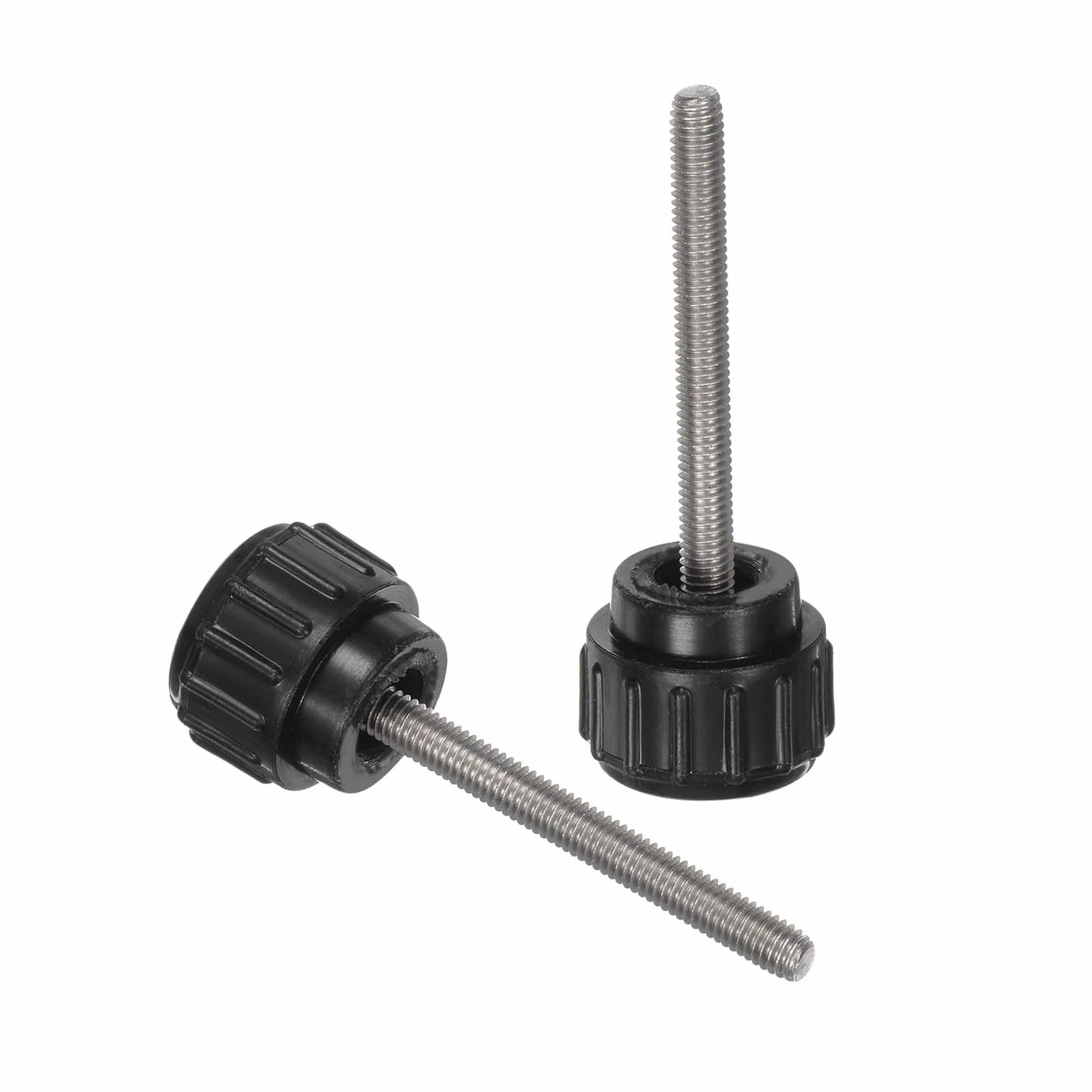 QUARKZMAN 12 sztuk śrub radełkowanych z gwintem M3 x 30 mm x 14 mm śruba z łbem okrągłym ze stali nierdzewnej 304 bolce z okrągłym uchwytem zatrzaskowym 14 mm guziki ręczne śruby kciukowe śruba