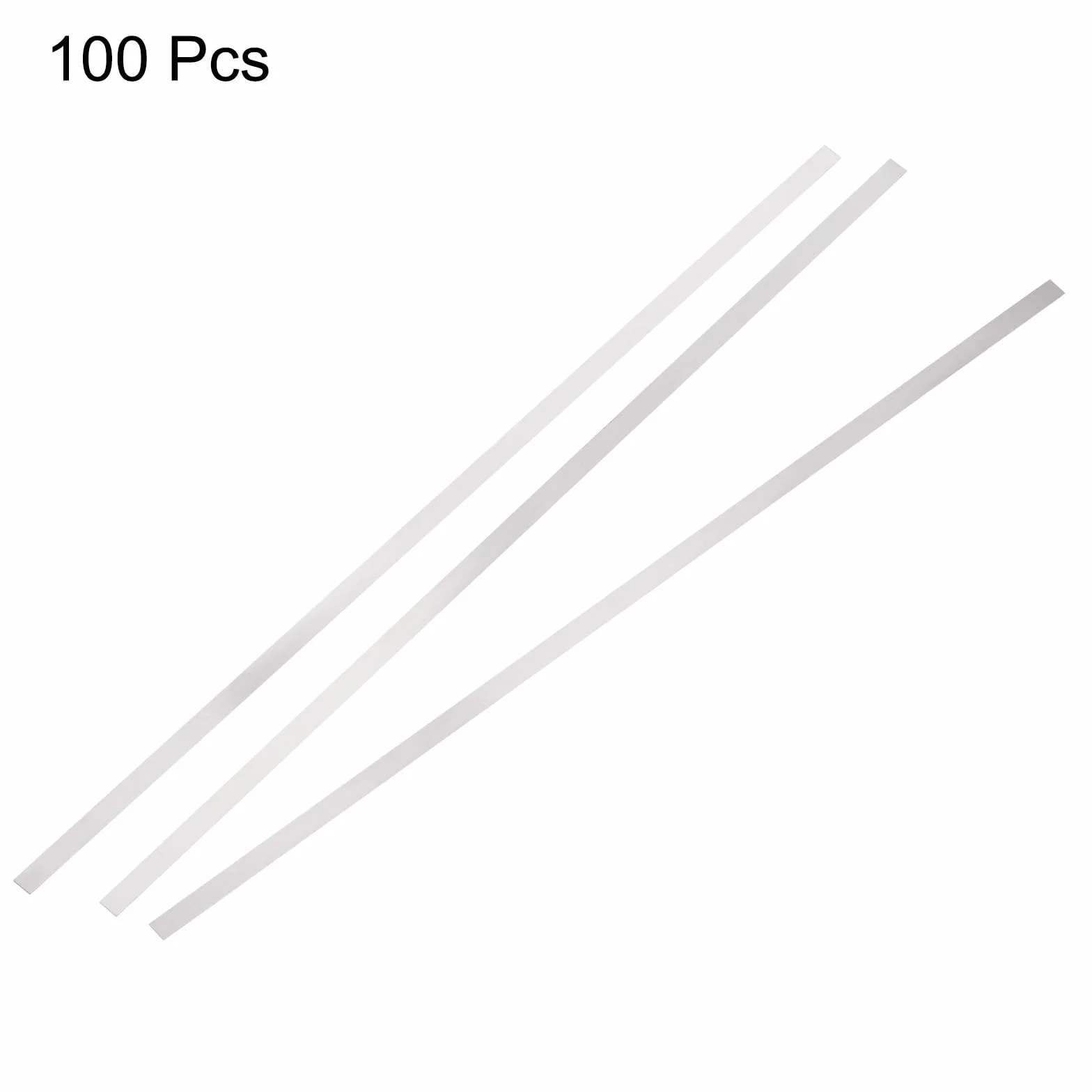 QUARKZMAN Czysty nikiel taśma 0,1 mm x 2 mm x 100 mm końcówka lutownicza niklowa do akumulatorów i zgrzewania punktowego 100 sztuk