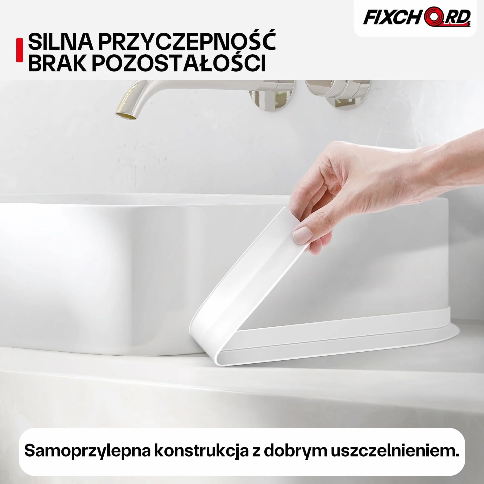 Samoprzylepna taśma uszczelniająca, 3 rolki taśma uszczelniająca, Wodoodporny, Biały Taśma uszczelniająca do kuchnie, łazienki, toalety z narzędziem uszczelniającym 3.2m*38mm